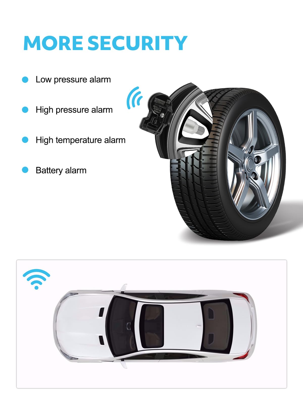 TAUTOY Upgrade TPMS Sensor Replacement for 08-14 Honda Civic,CR-Z Odyssey Fit Insight,4 Pack Tire Pressure Monitoring System Sen