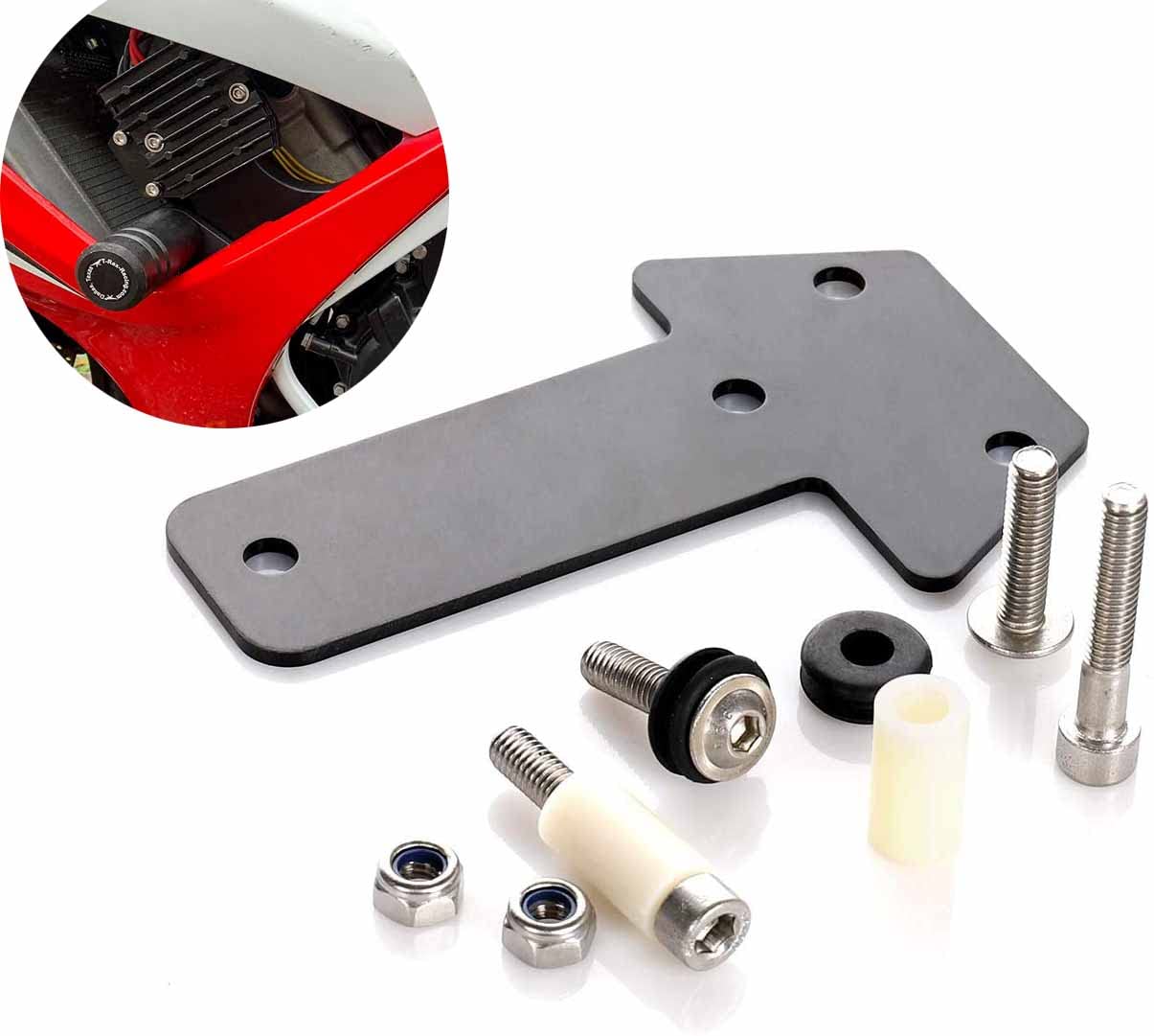 BOOB Rectifier Regulator Bracket Relocation Kit for Suzuki GSXR 600 750 K6 K7, Stainless Steel, Model BOOB03, 2006-2007