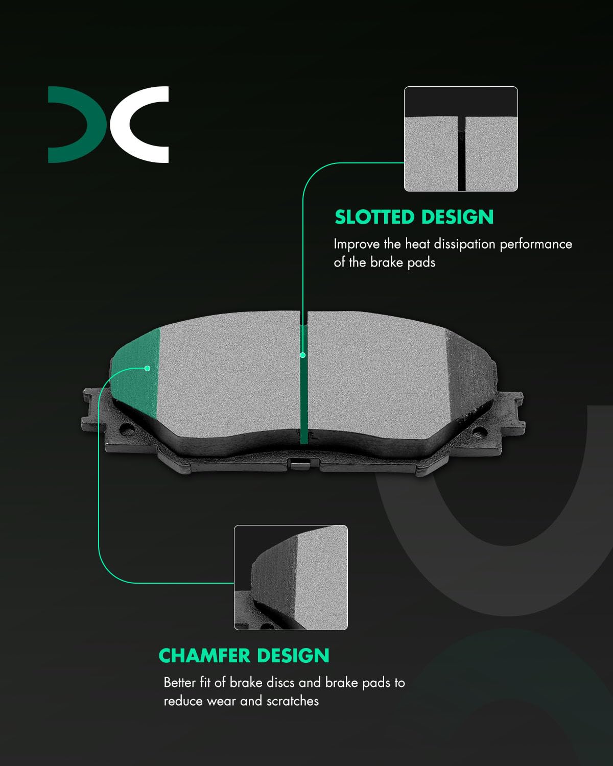 Ceramic Brake Pads Kit,Scitoo Brake Pads Front Fit For Lexus Hs250H,For Pontiac Vibe,For Scion Xb/Xd,For Toyota Corolla,For Toyo