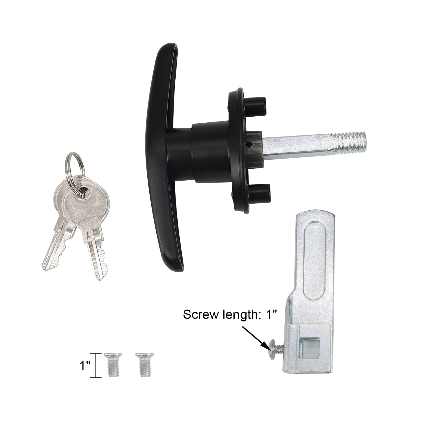 Qzattcaen Keyed-Alike Locking T-Handle Kit For Truck Camper Shell/Cap & Topper - Black T-Handle Lock Set With Door Compatibility
