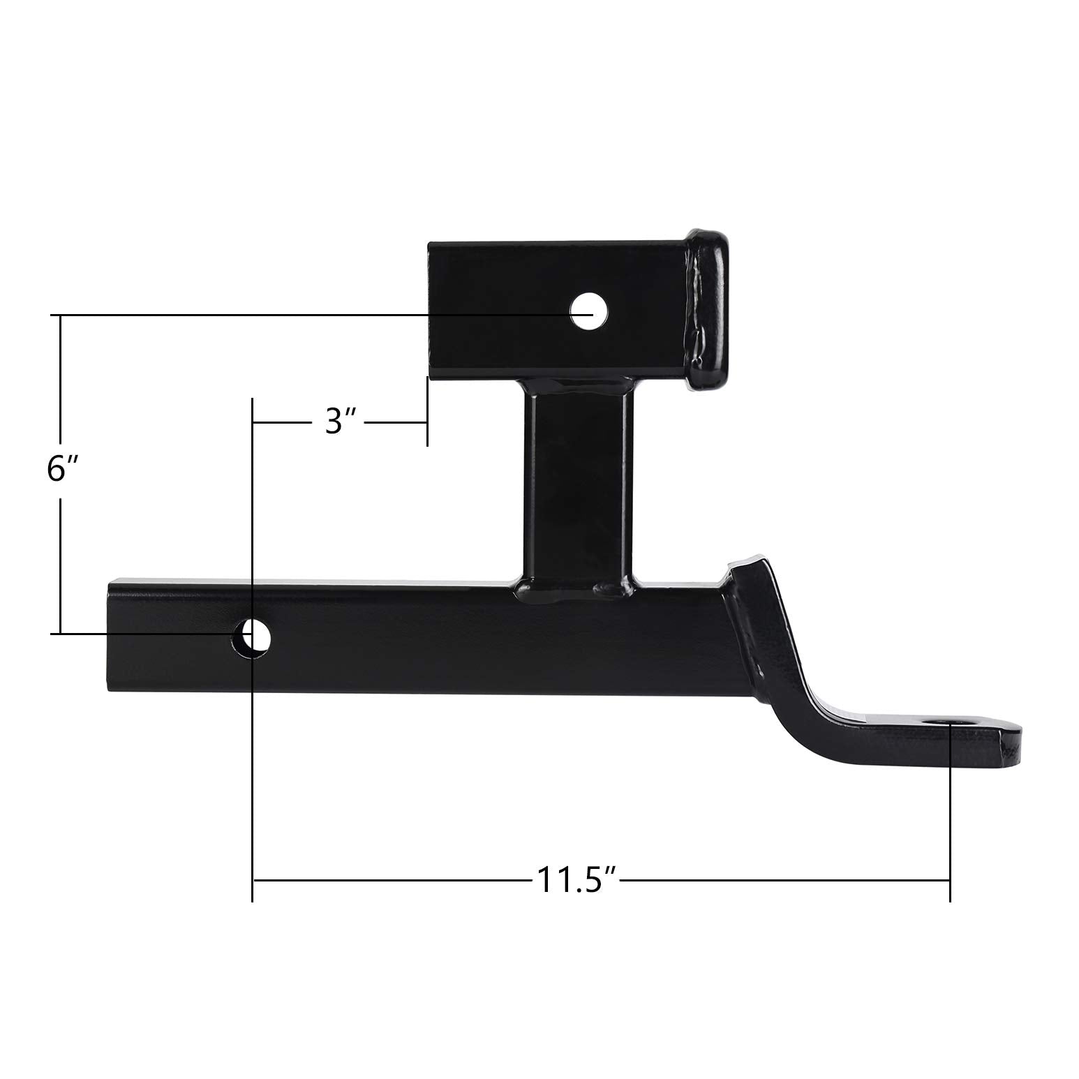 Hitowmfg Multi-Use Trailer Ball Mount 2'' Receiver Dual Hitch Extension (Gtw 5,000 Lbs)