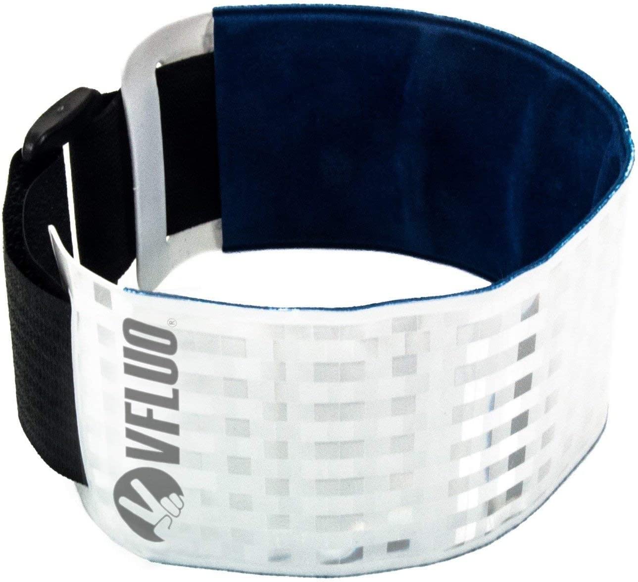 VFLUO - Reflective Adjustable & Elastic Motorcycle Armband for Motorcycle Jacket, Scooter, Bicycle, Pedestrian - High Visibility