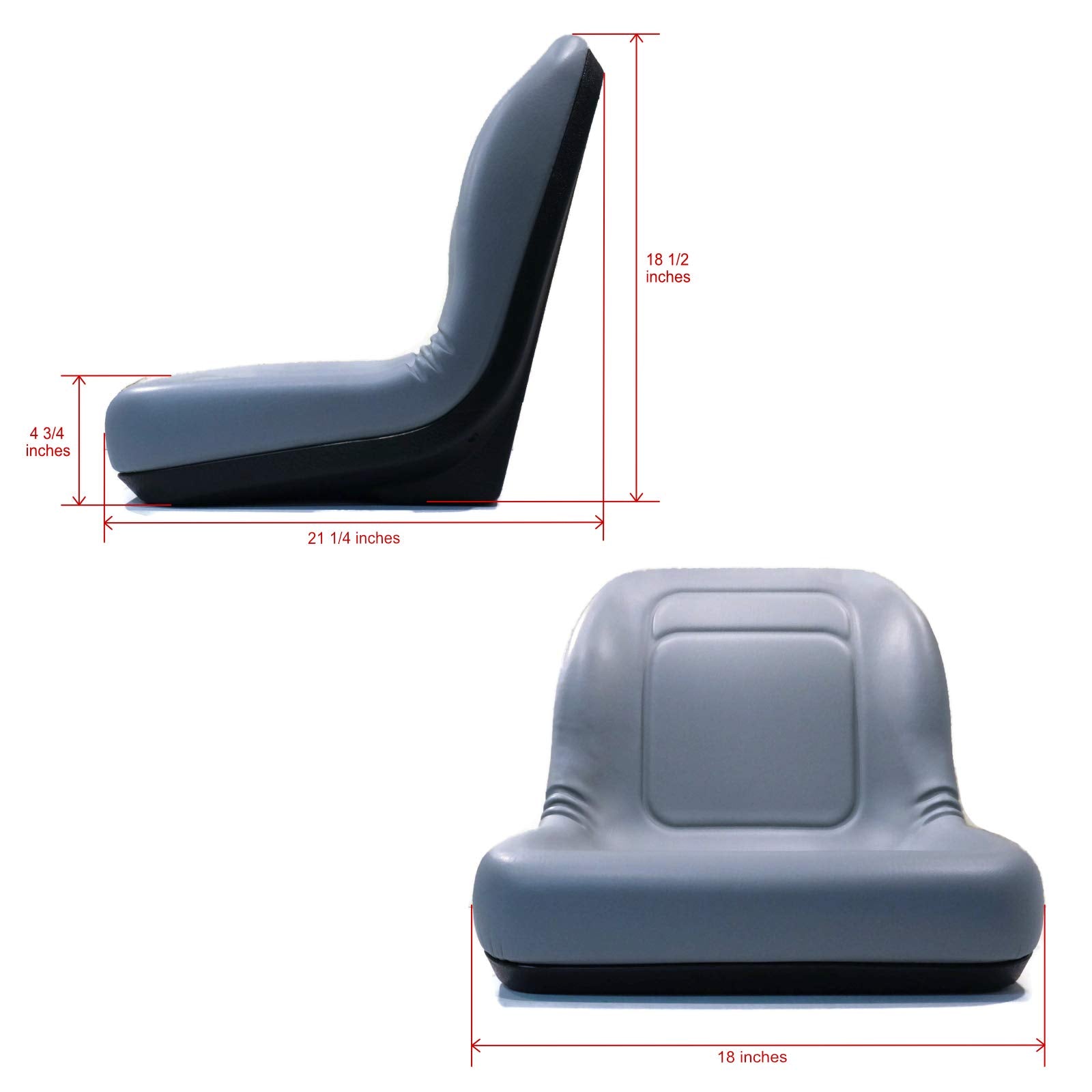 A&I Products HIGH Back Seats for Toro Workman UTV, Gray, Plastic, Model LGT100 GR x 2