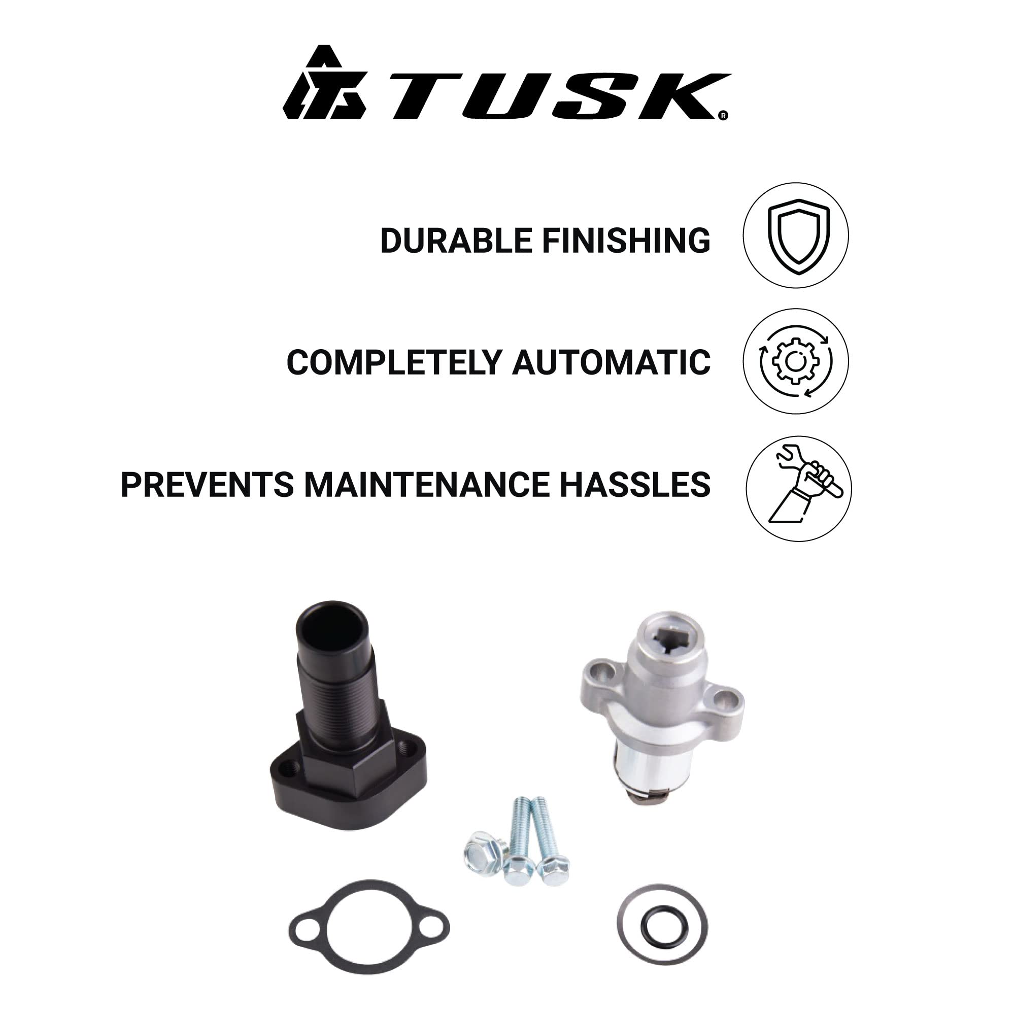 TUSK Automatic Cam Chain Tensioner Kit - Black Anodized - One Size for Polaris RZR XP 4 1000 (2014-2016)