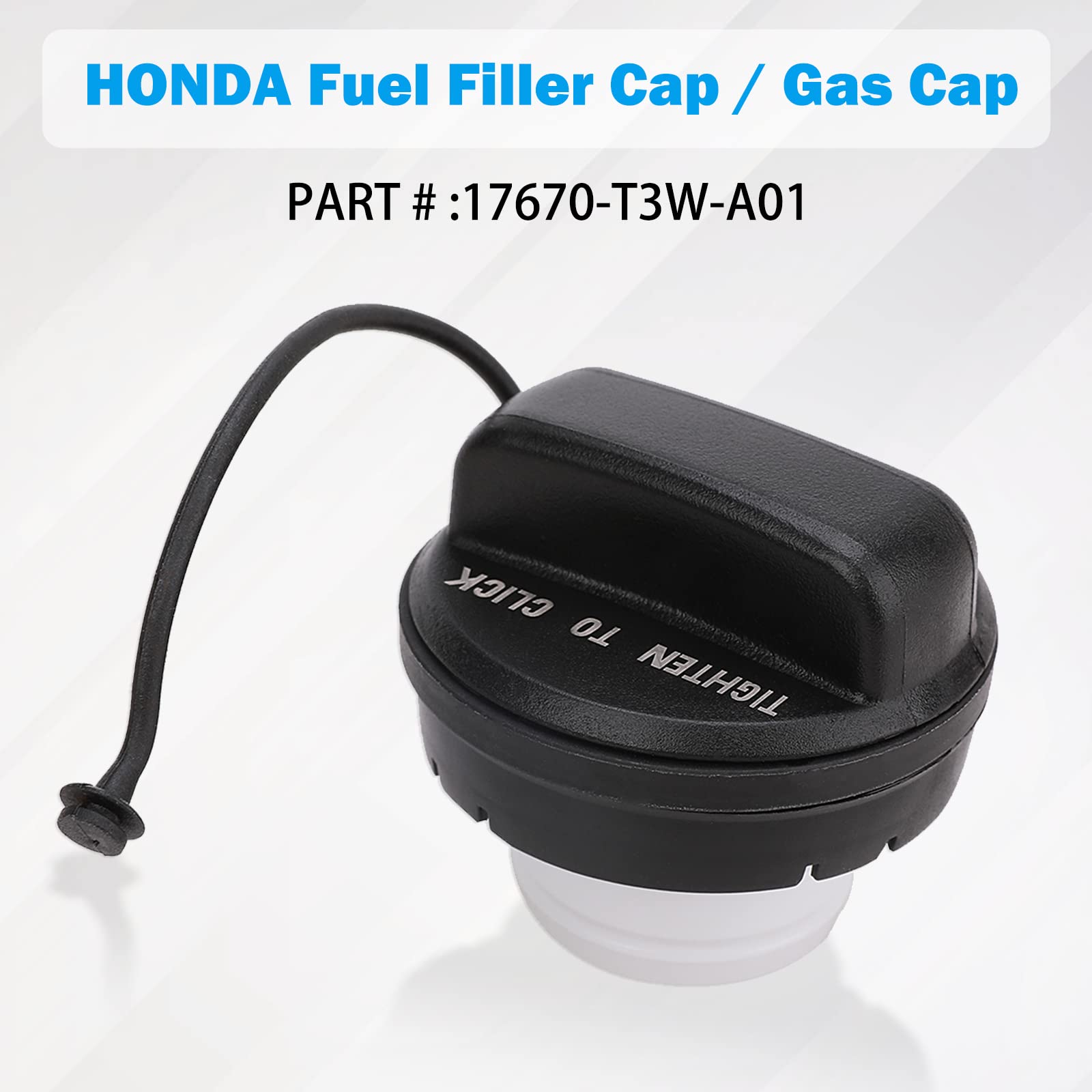 Gas Cap, Fuel Filler Cap Compatible With 2006-2020 Honda Accord, Civic, Cr-V, Fit, Hr-V, Insight, Odyssey, Pilot, Crosstour - Re