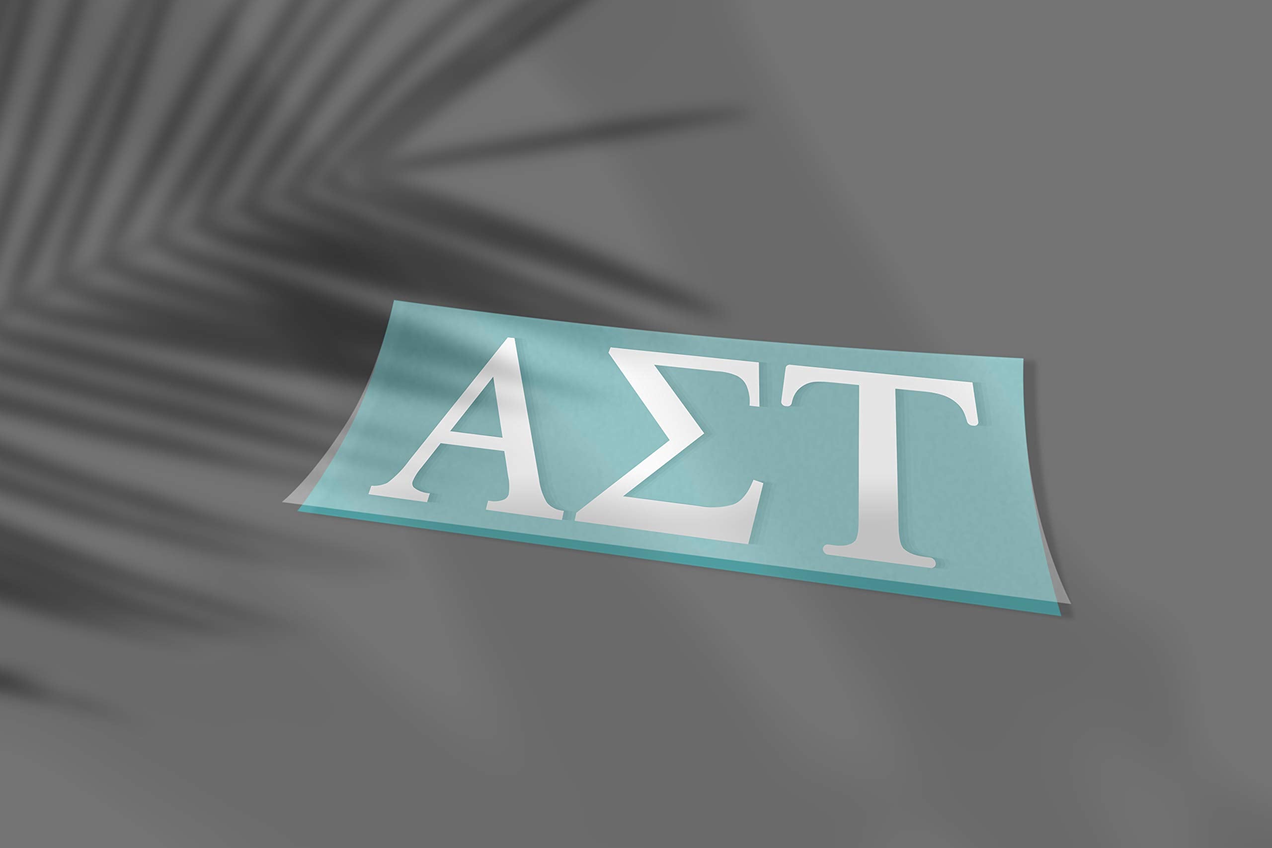 Pro-Graphx Alpha Sigma Tau Greek Sorority Sticker Decal, 2.5 Inches Tall, White