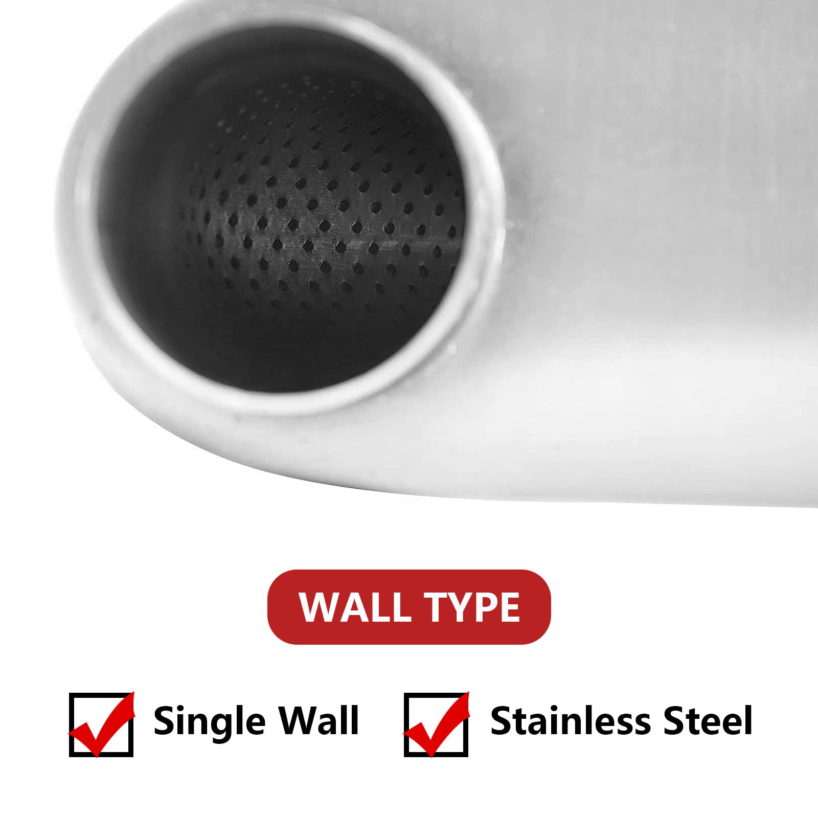 3 Inch Universal Exhaust Muffler,Straight-Through Performance Muffler Resonator With Stainless Steel Exhaust Tip For Cars, Truck