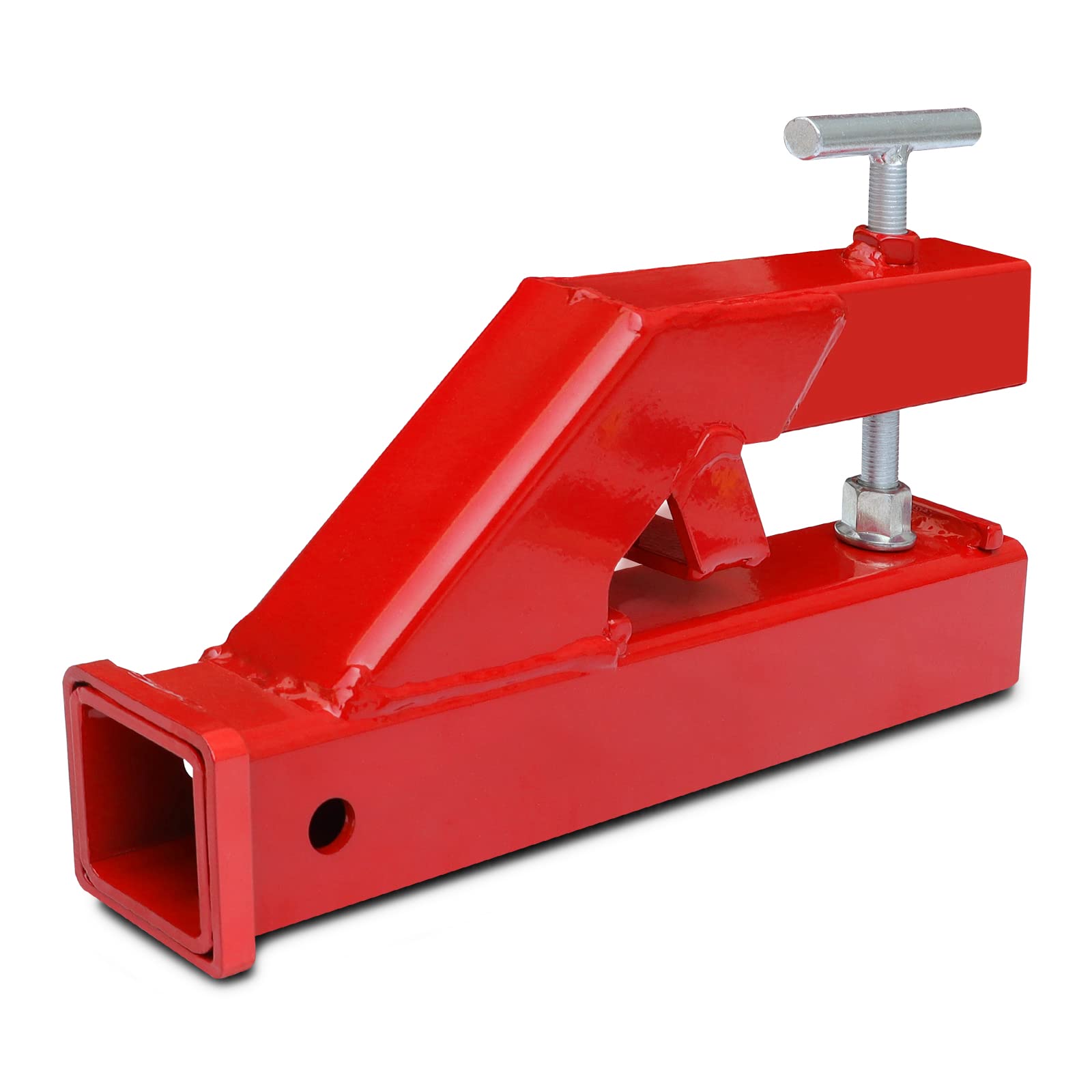 AIWARGOD Clamp On Trailer Hitch Receiver Bucket Hitch for Tractor 2'' Ball Mount Adapter Compatible with Deere Bobcat Bucket, Re