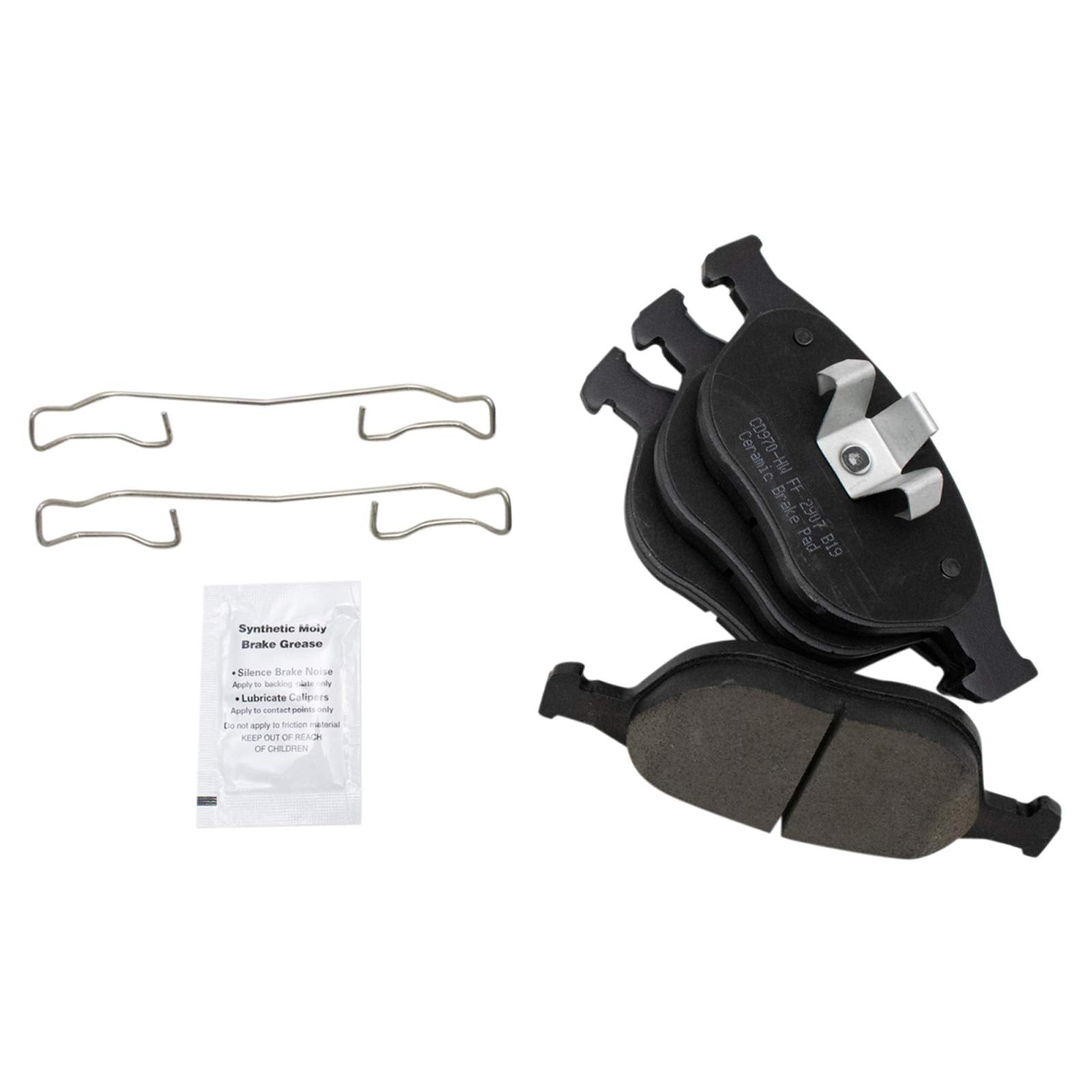 Trq Front Brake Pad & Rotor Kit Brake Pads Brake Rotor Ceramic Premium G-Coated Compatible With 2010-2013 Ford Transit Connect