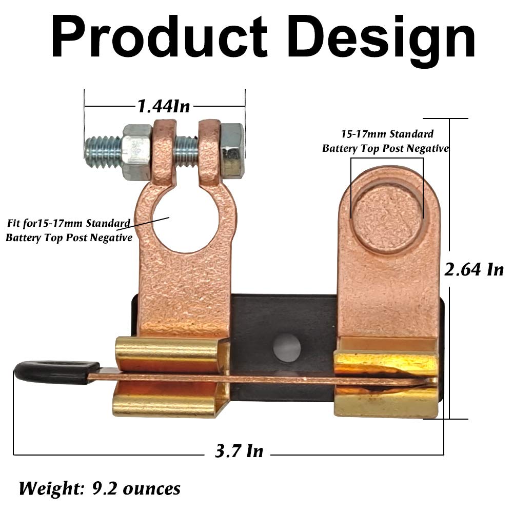 Top Post Knife Blade Master Switch, 12V 24V Battery Disconnect Switch For Auto Car Rv-Marine Boat Truck Vehicle, Battery Cut Off