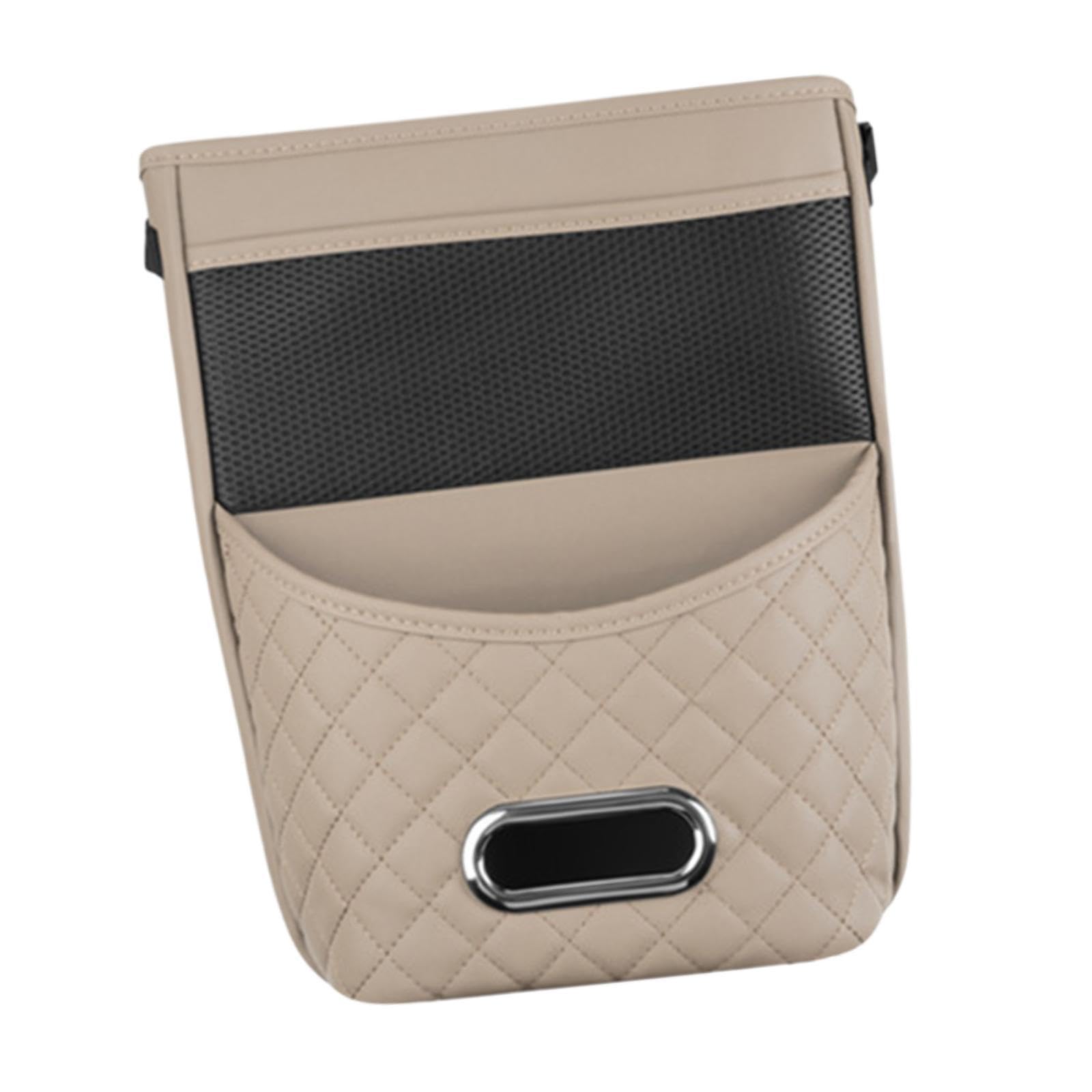 Enakshi Car Organizer Storage Between Seats Versatile Simple Installation PU Leather Beige|| Parts & Accessories | Car & Truck P