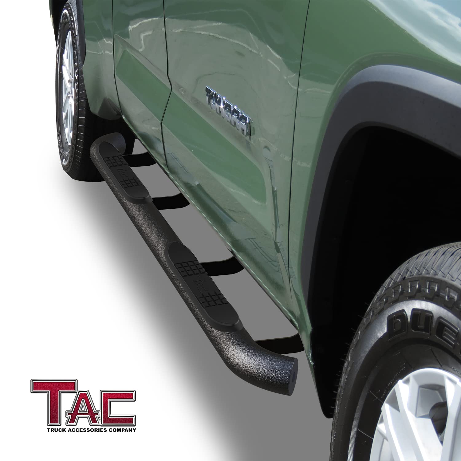 Tac Side Steps Fit 2022-2024 Toyota Tundra Double Cab Truck Pickup 3'' Heavy Texture Black Running Boards Nerf Bars Side Bars Off Road Accessories