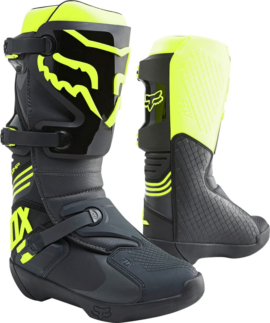 Fox Racing Men's Comp Motocross Dirt Bike Boots, Black/Yellow, 11