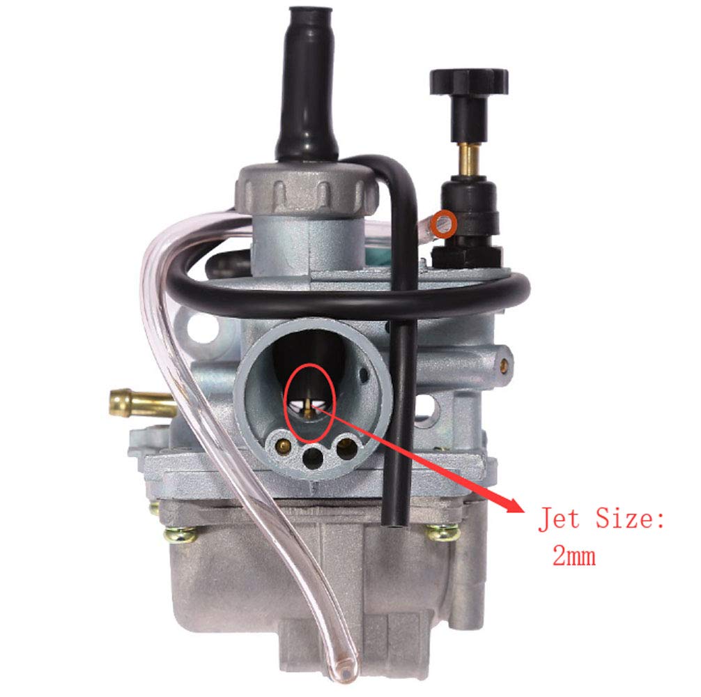 LT80 Carburetor with Fuel Switch Valve Petcock Intake Manifold for Suzuki LT 80 Quadsport ATV Carb, Replace 13200-40B10 13881-40