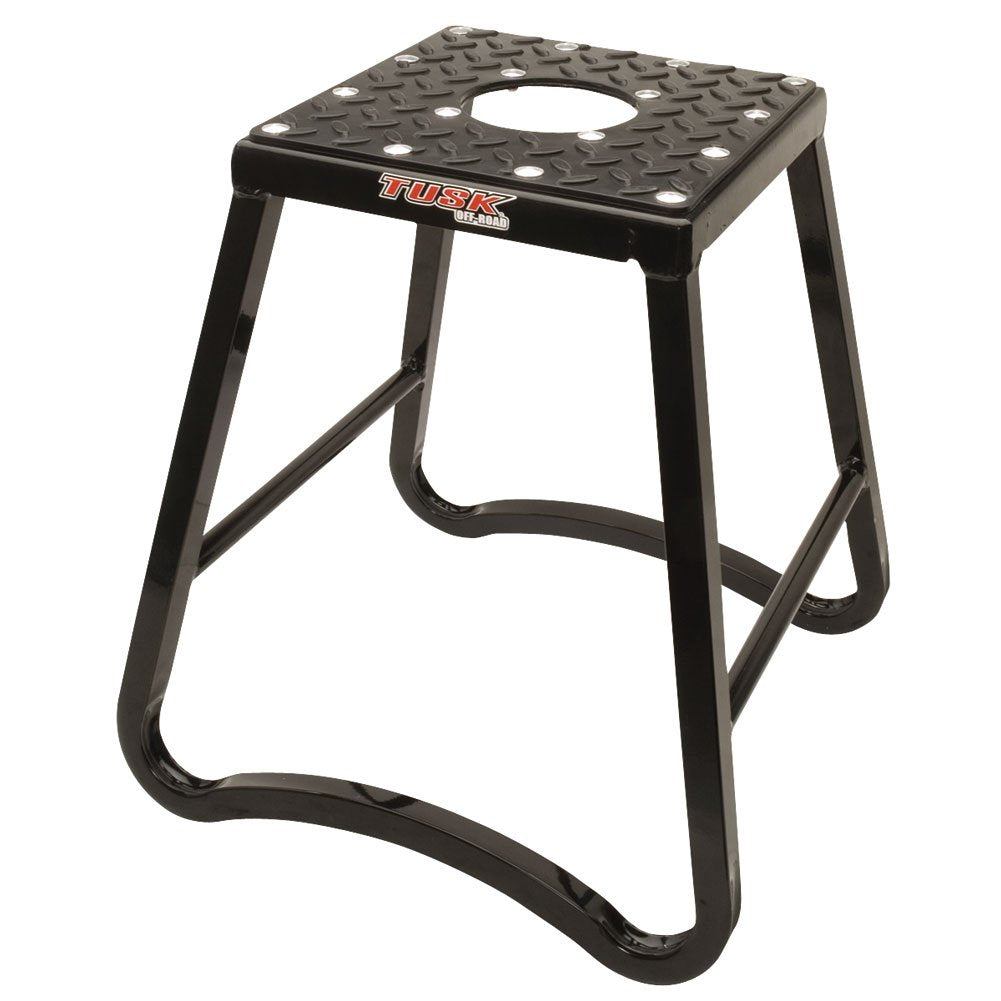 Tusk Aluminum MX Stand - Lightweight Dirt Bike and Motocross Support Stand with Wide Base, Heavy-Duty Rubber Top, 350 lb Load Ca