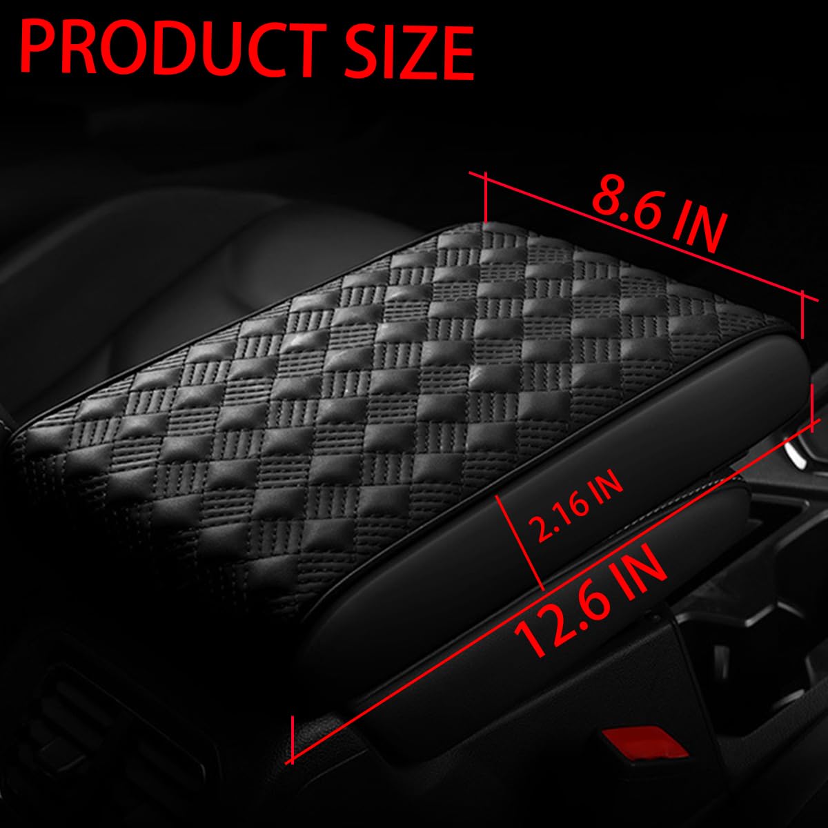 Bittwee Car Armrest Cushion, Automotive Anti-Scratch Leather Memory Foam Center Console Pad Cover Protector Elbow Pillow Armrest