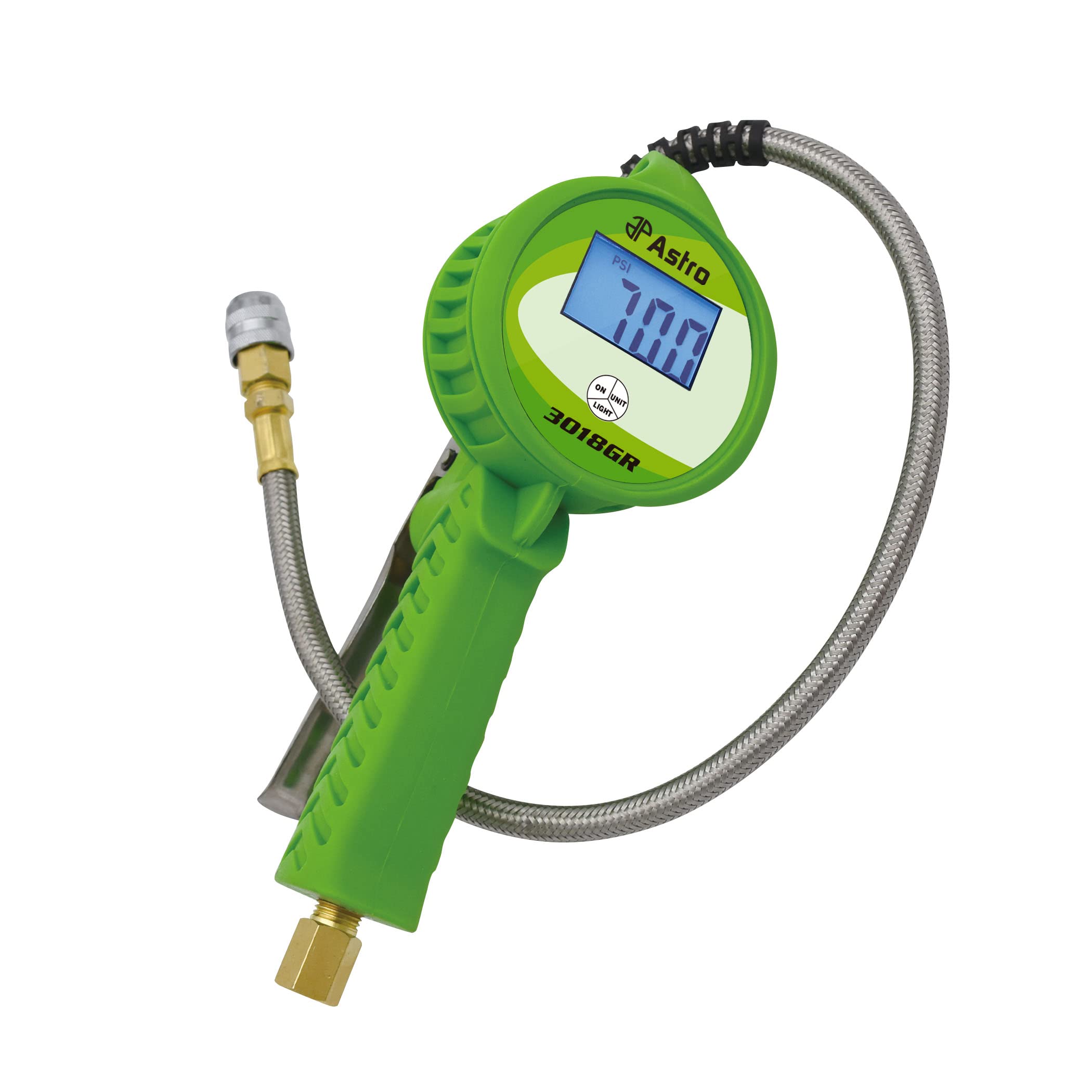 Tire Inflator Digital With  Push-Lock Coupler Green
