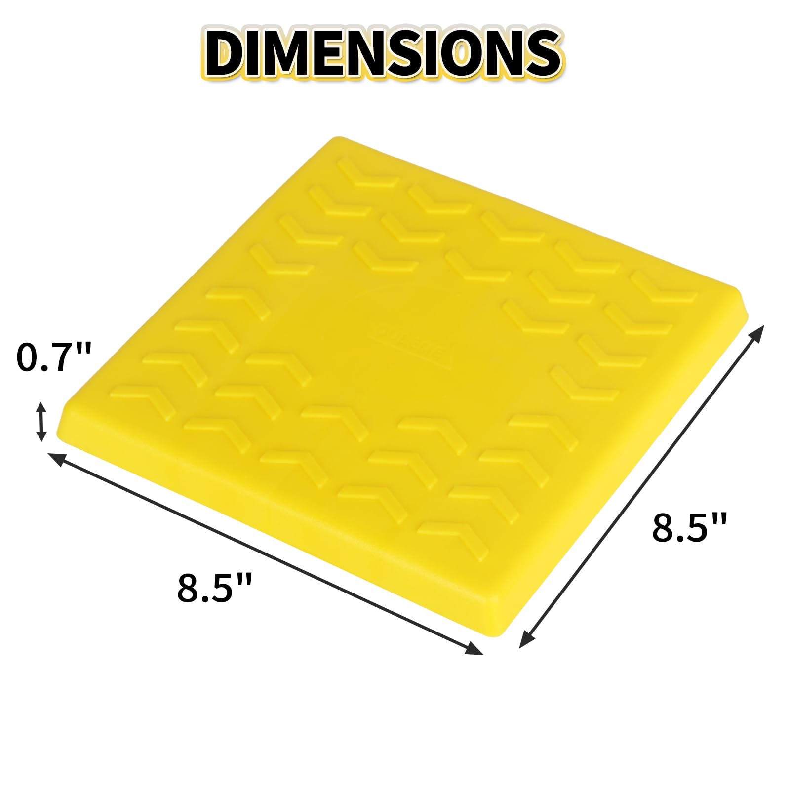 OULEME RV Leveling Block Cap - Interlocking Pad for Travel Trailers, 4 Pack, Model OLM-PLB1902P