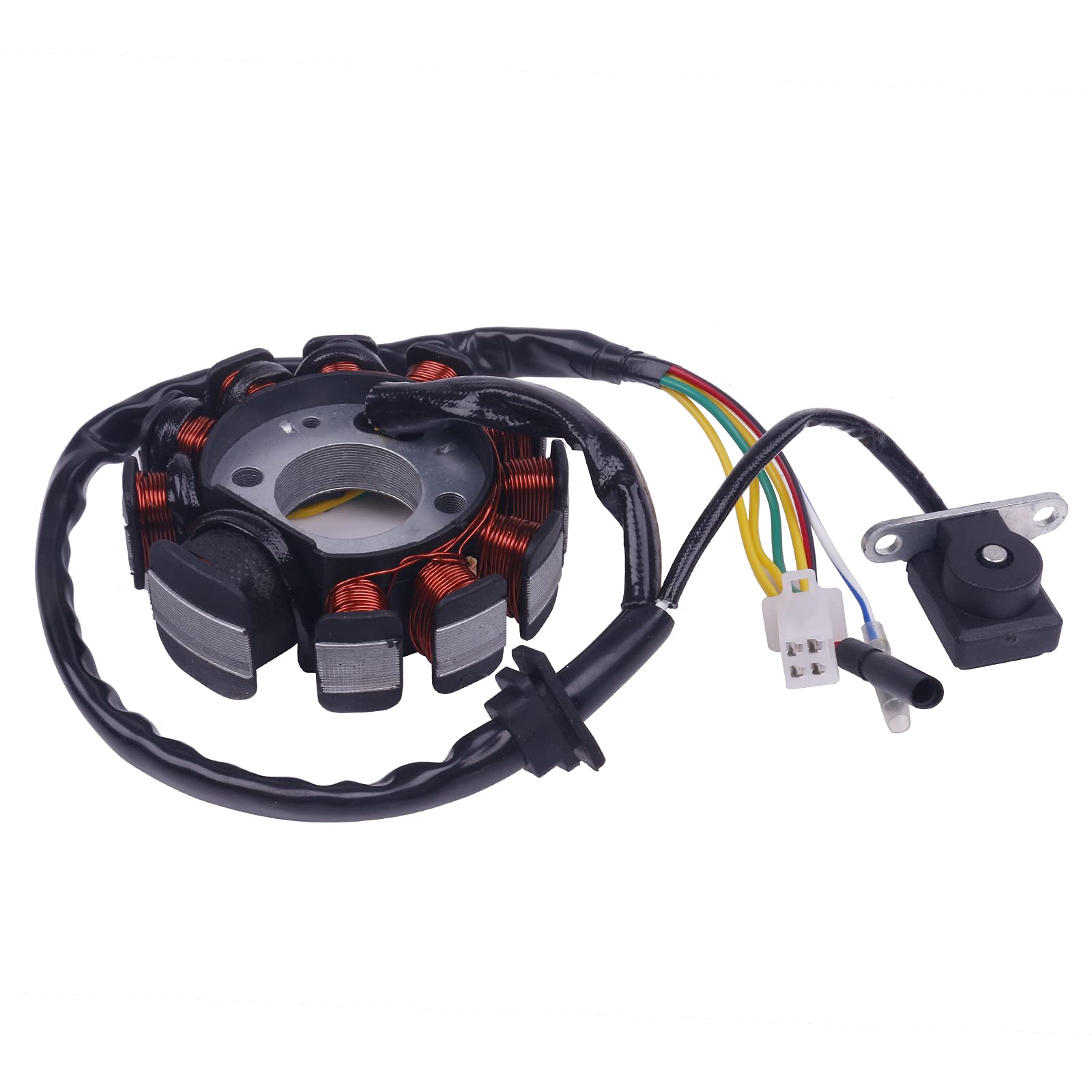 Glixal ATMT1-155-11 GY6 125cc 150cc 180cc 200cc 11 Coil Magneto Alternator Stator for Chinese Scooter Moped ATV Go Kart Quads 15