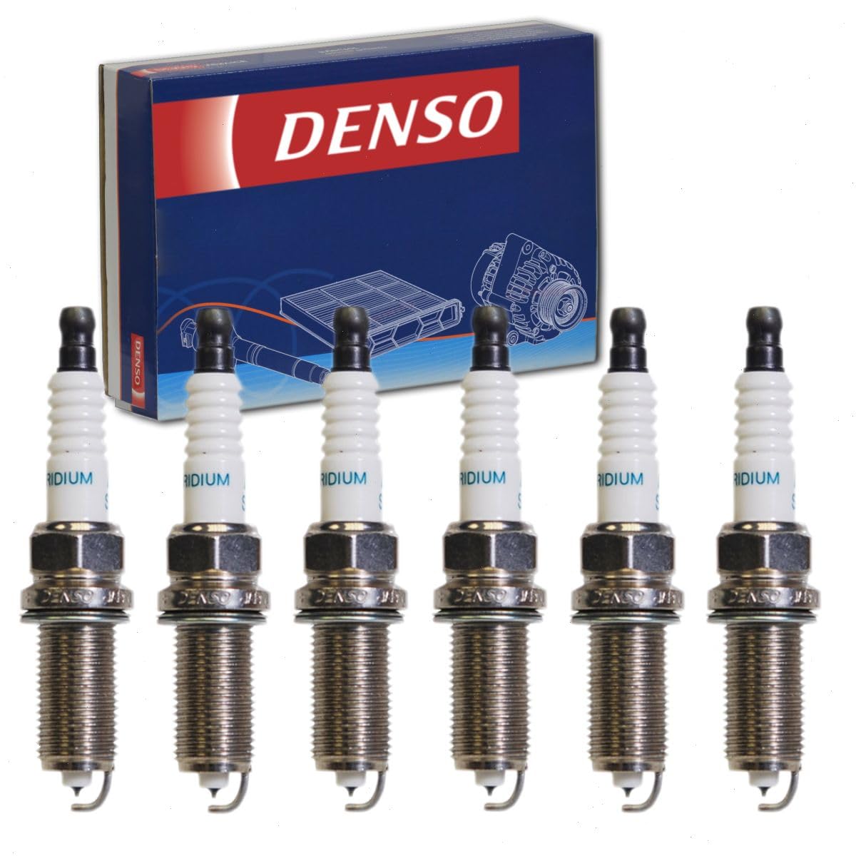 6 pc DENSO Iridium Long Life Spark Plugs compatible with Toyota 4Runner 4.0L V6 2003-2013