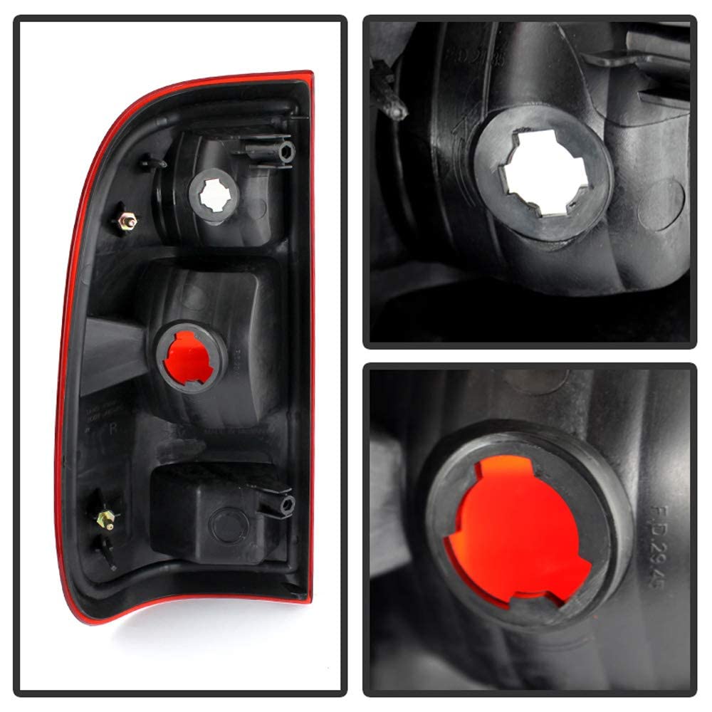 Acanii - For Dark Tinted 2008-2016 Ford F250 F350 F450 F550 Super Duty Tail Lights Left+Right
