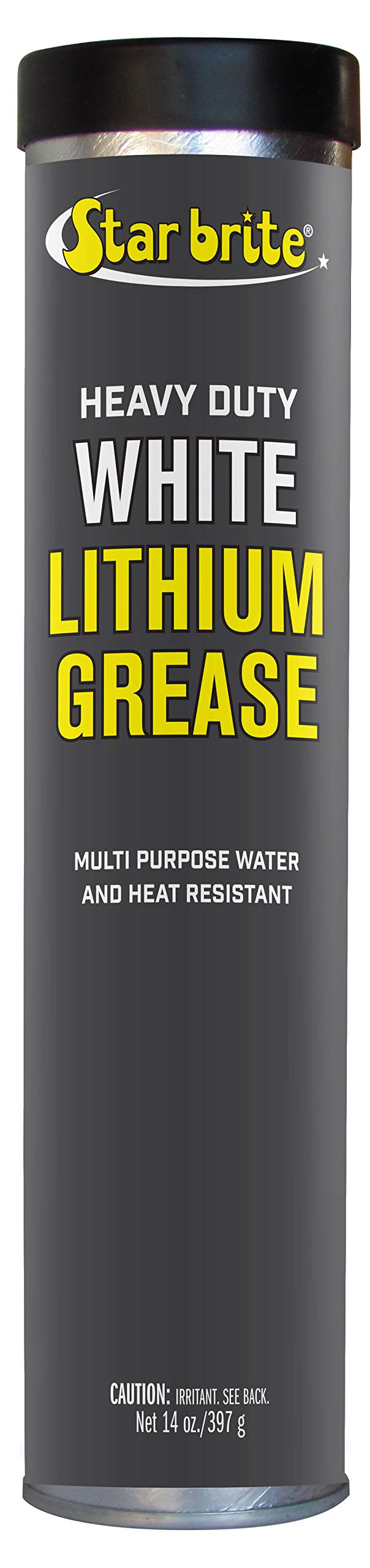 STAR BRITE Heavy-Duty White Lithium Grease - 14 OZ Cartridge - All-Weather, High-Performance Lubricant for Marine, Auto, and Ind