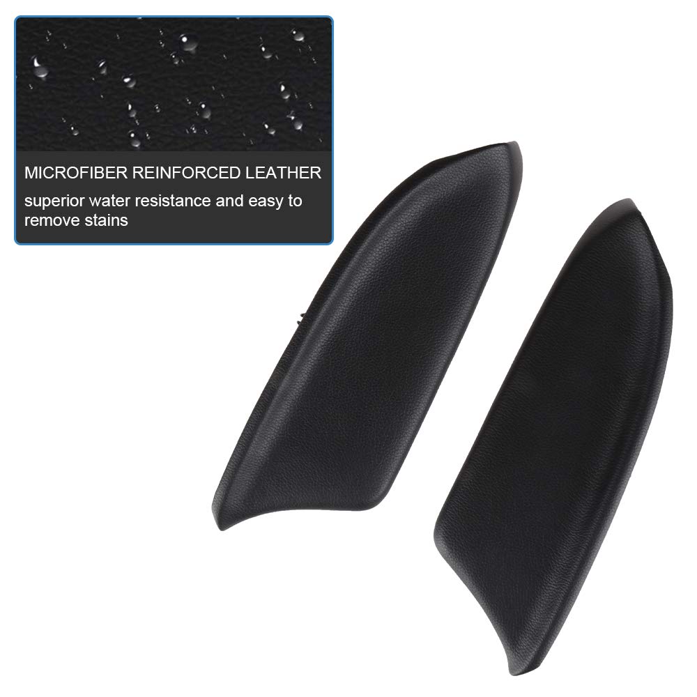 Lujuntec Front Door Panels Armrest Fits 2008-2012 For Honda For Accord Door Armrest Black(2Pcs)