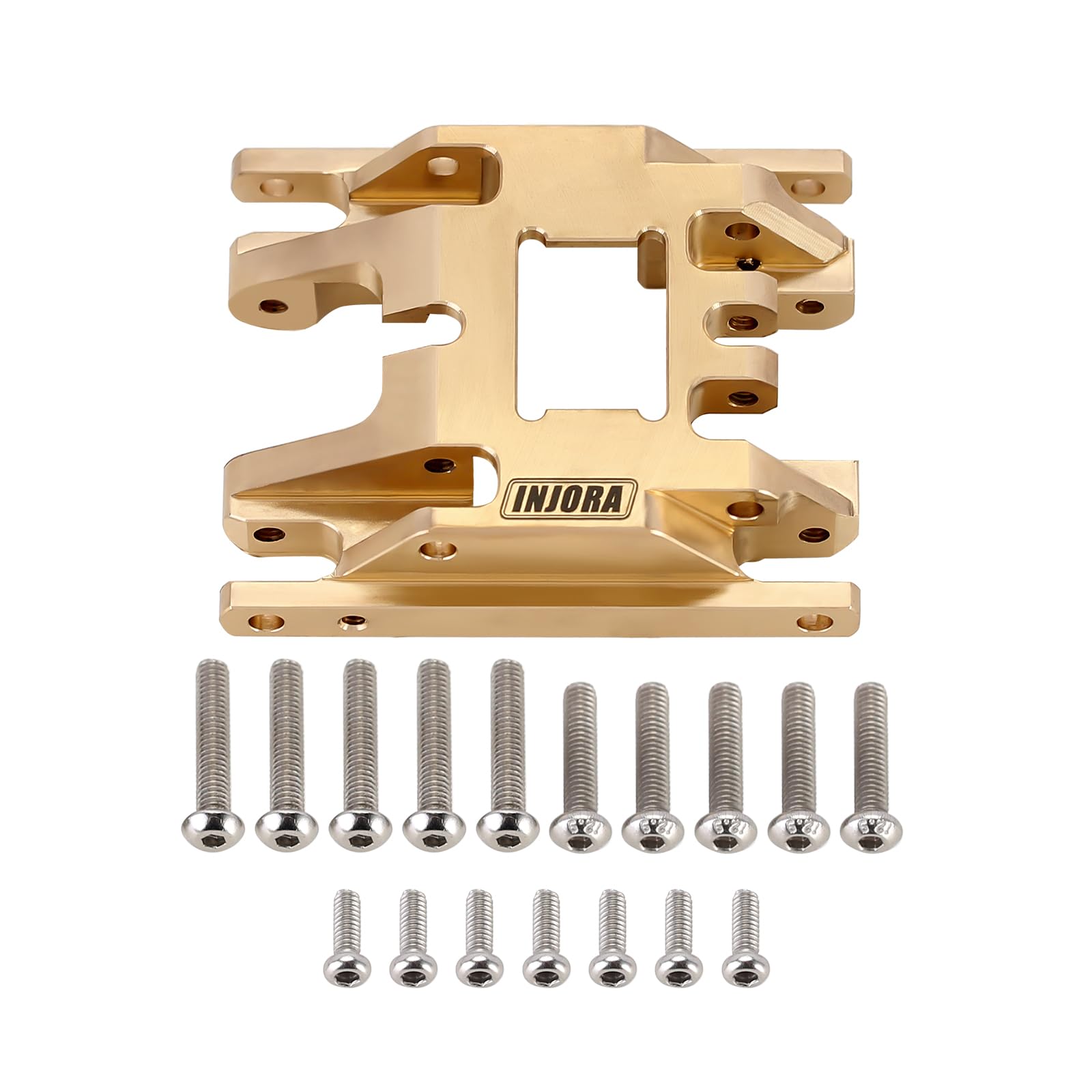 Injora Brass Skid Plate Transmission Mount Cnc Upgrade For Trx4M 1/18 Rc Crawler, 53G