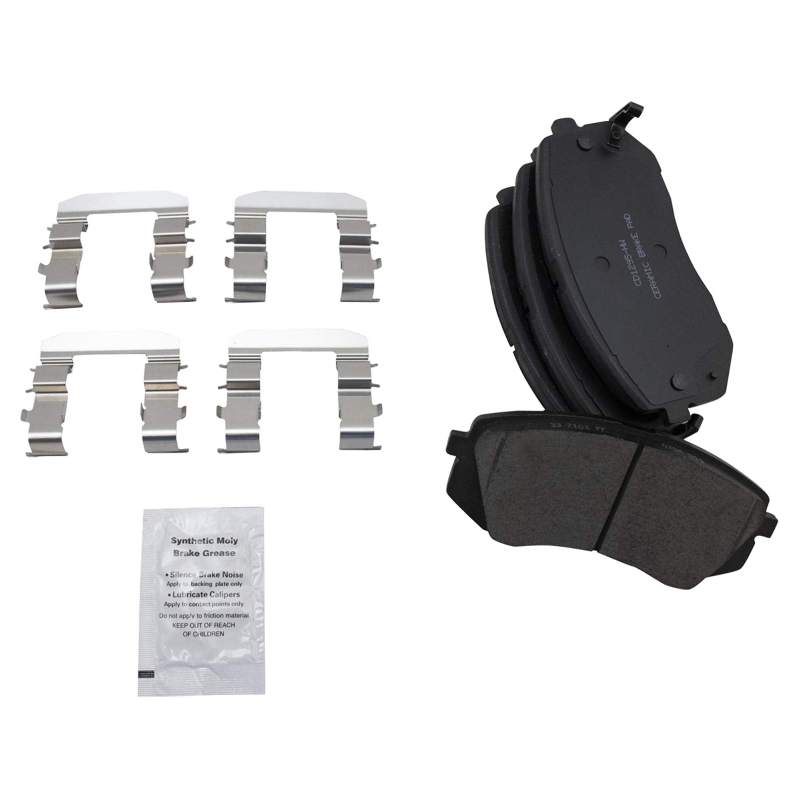 Trq Brake Pad & Rotor Kit Premium G-Coated Ceramic Front Compatible With 2010-2015 Hyundai Tucson 2011-2016 Kia Sportage