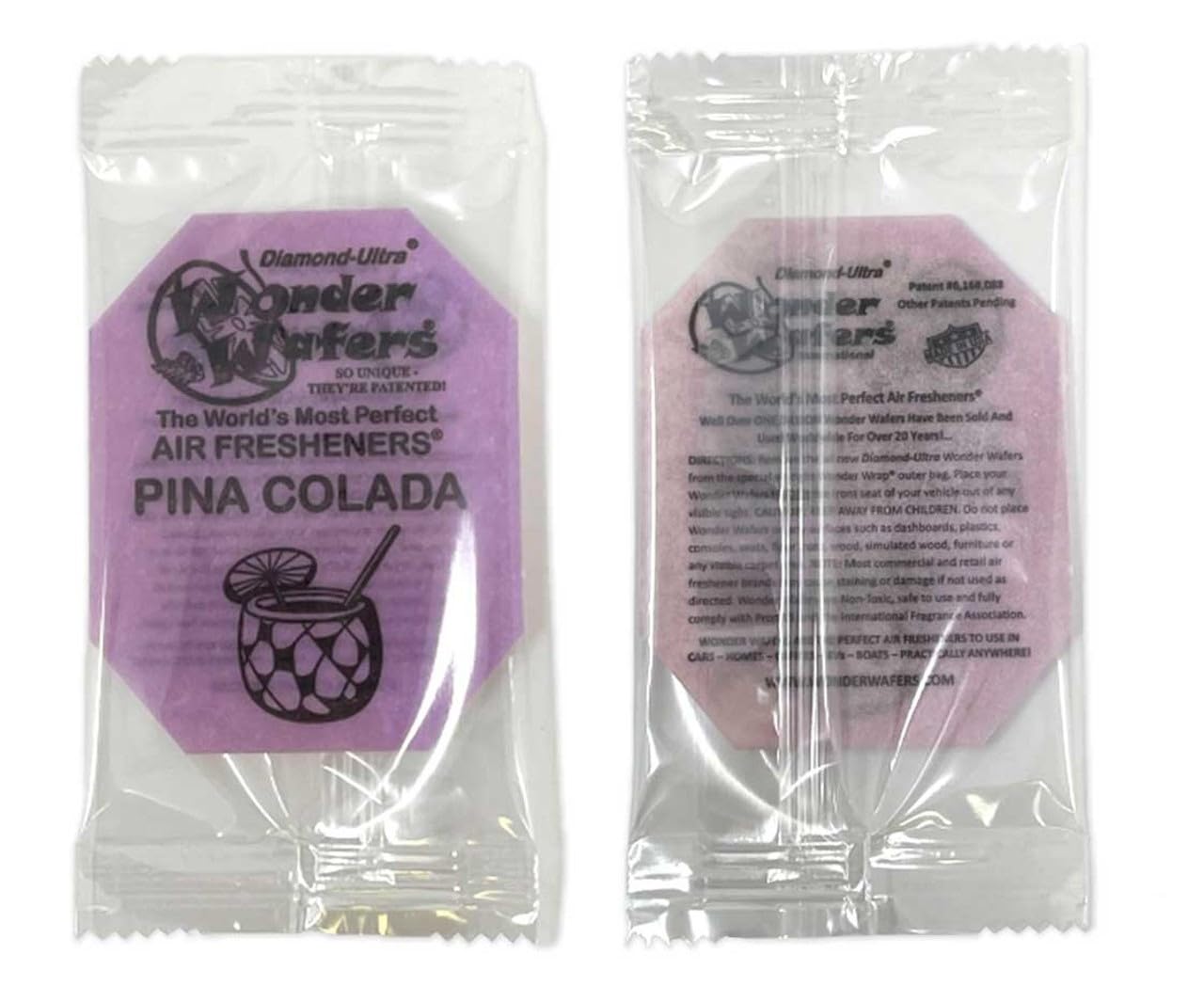 Wonder Wafers - Diamond-Ultra Scented Air Fresheners - Individually Wrapped (15 Per Pack) (Pina Colada)