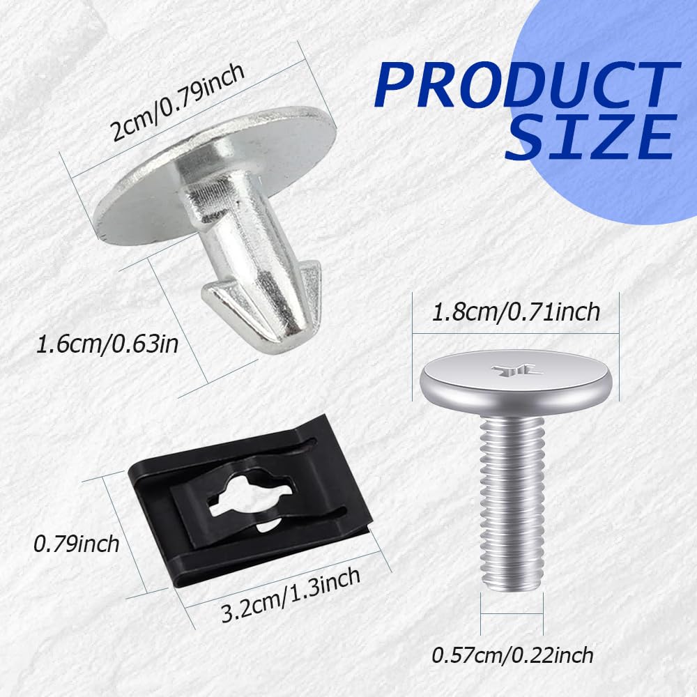 14Pcs Engine Lower Cover Pin Screws, Engine Splash Shield Hardware Screw And Access Clip, 90674-Ty2-A01 90105-Tba-A00 Engine Cas