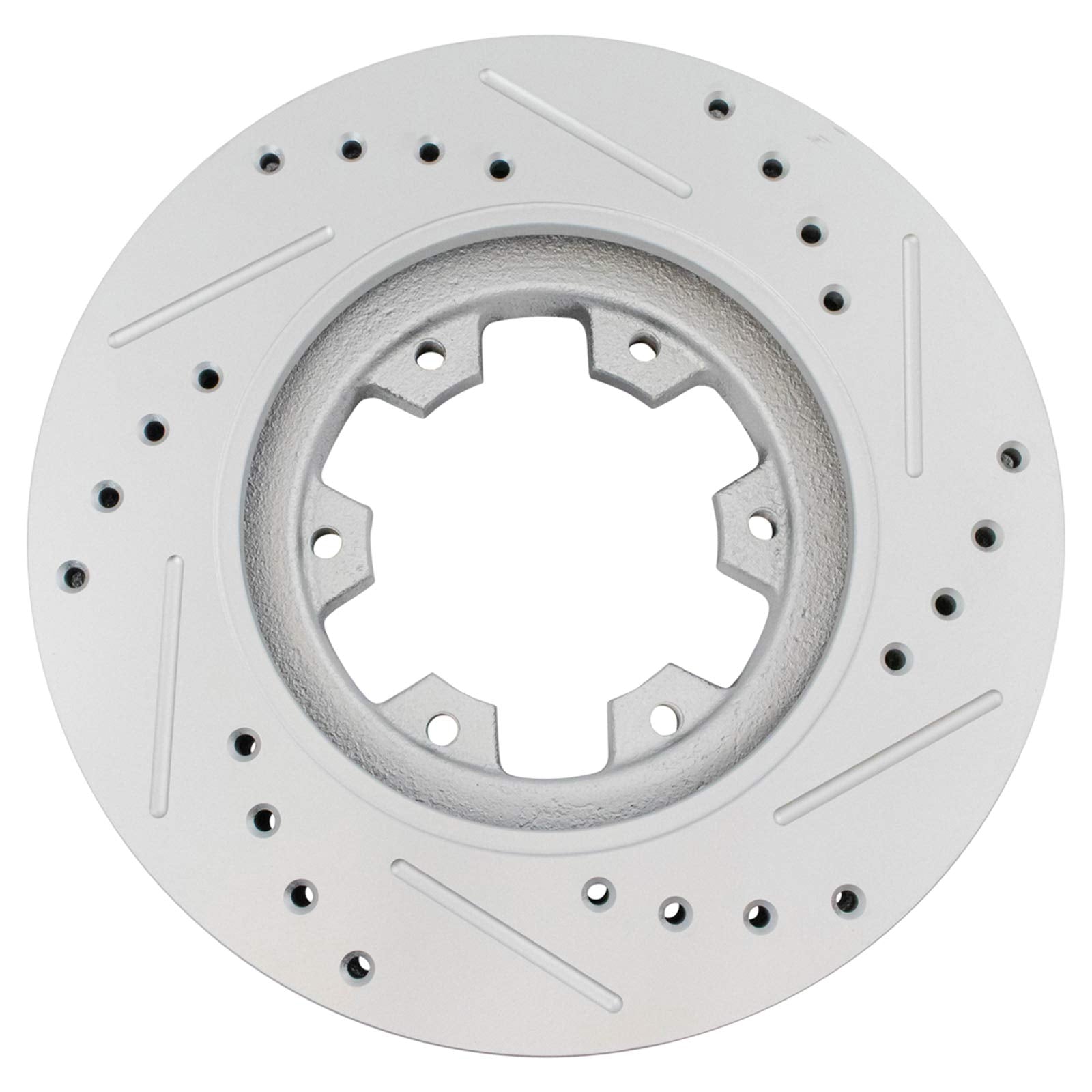 Trq Front Performance Brake Rotors Set Premium G-Coated Cross Drilled & Slotted Compatible With 1986-1994 Nissan D21 1999-2002 F