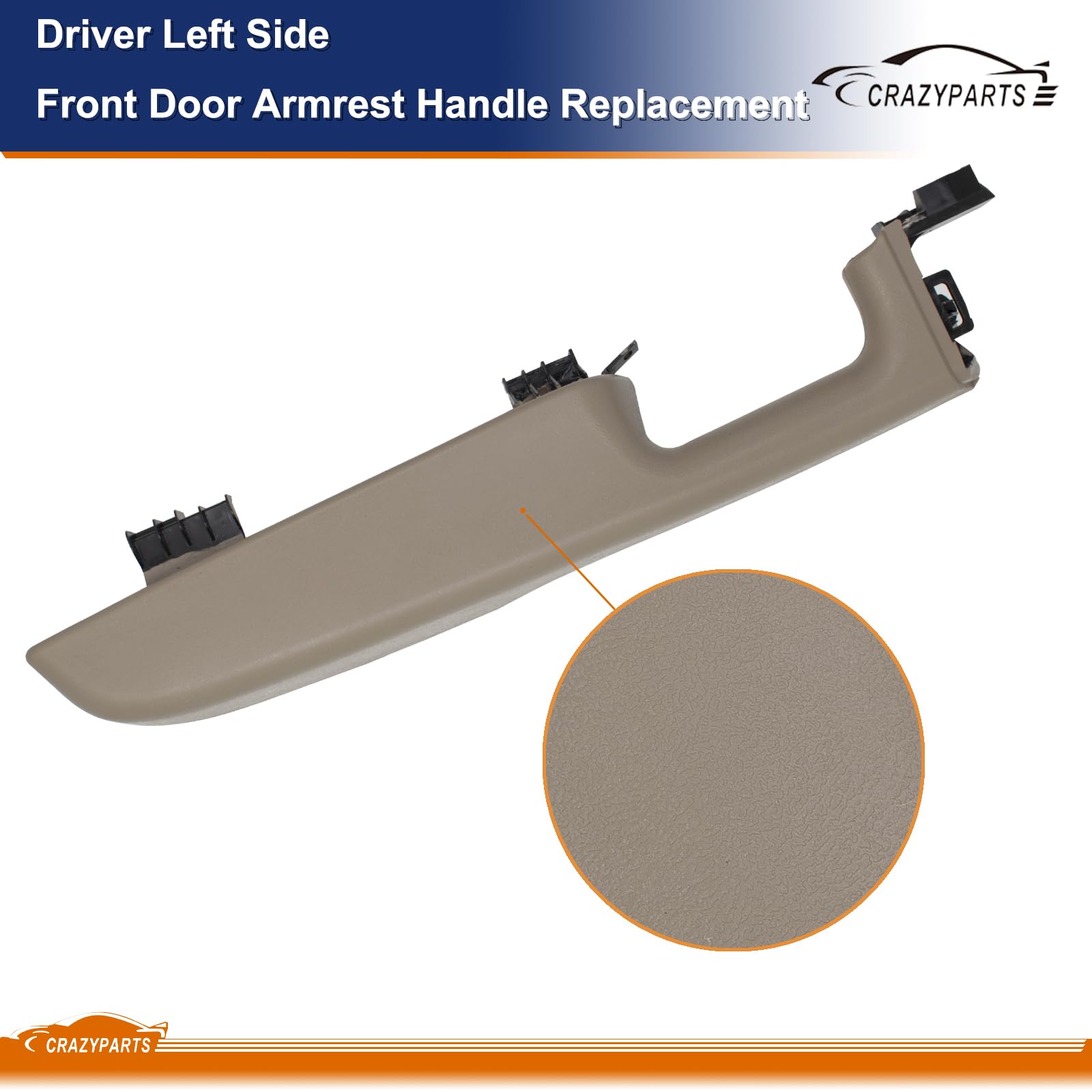 Crazyparts Passenger Right Side Front Door Armrest Handle Replacement Compatible With 1999-06 Chevy Suburban/Tahoe, Gmc Yukon/Av