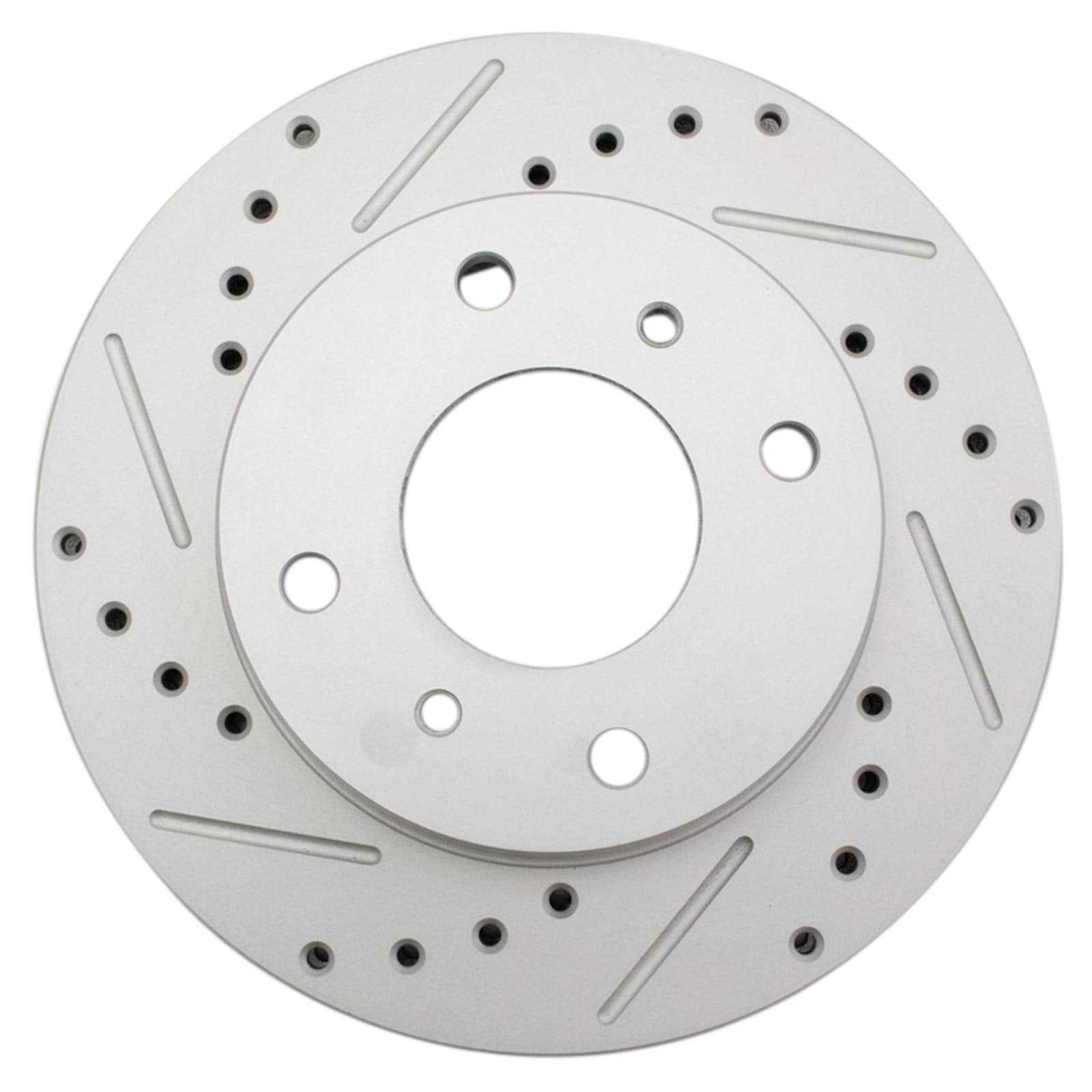 Trq Front Performance Brake Rotors Set Vented Premium G-Coated Cross Drilled & Slotted Compatible With 1991-1996 Infiniti G20 19