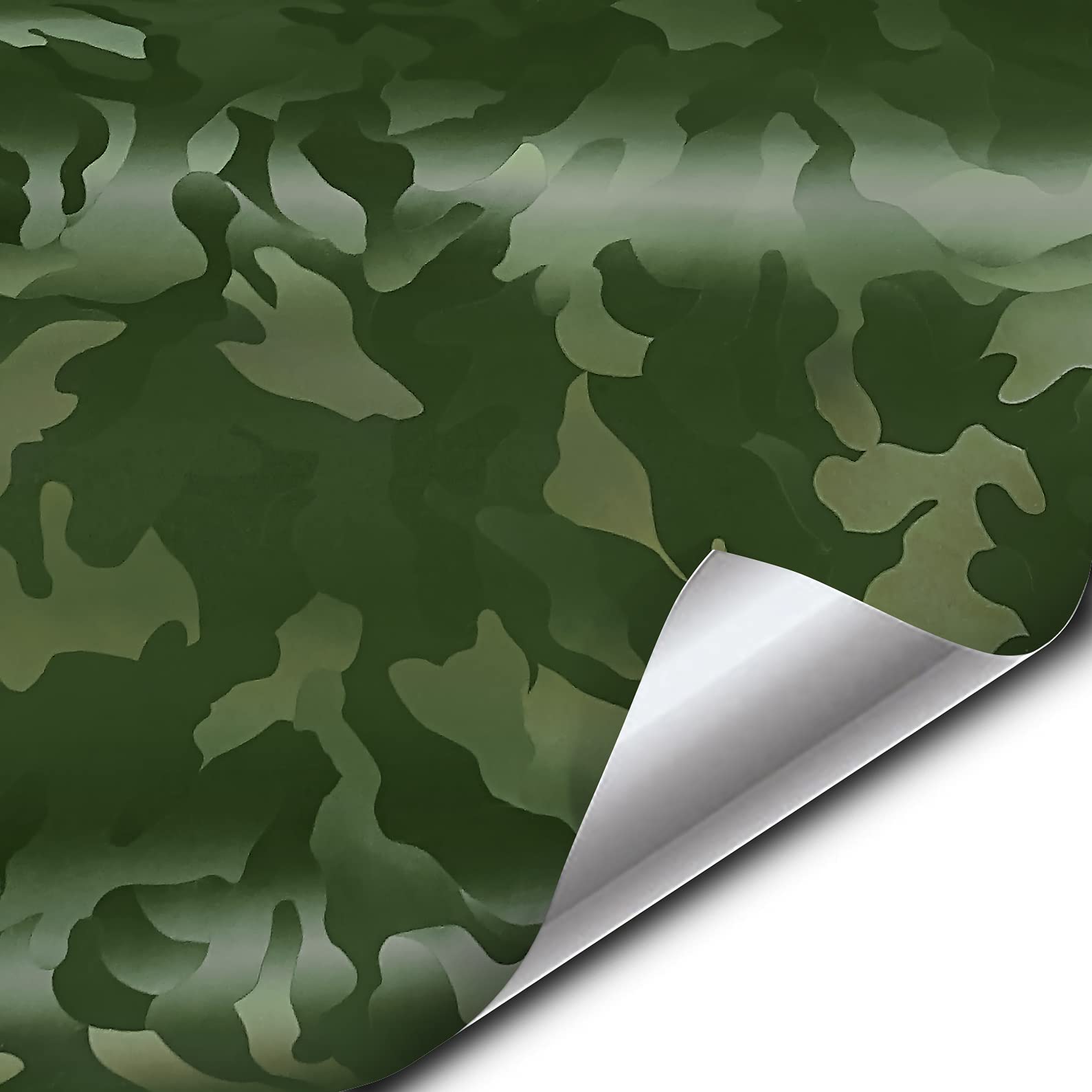 Vvivid+ Stealth Medium Pattern Camouflage Vinyl Wrap Roll (25Ft X 5Ft, Army Green)