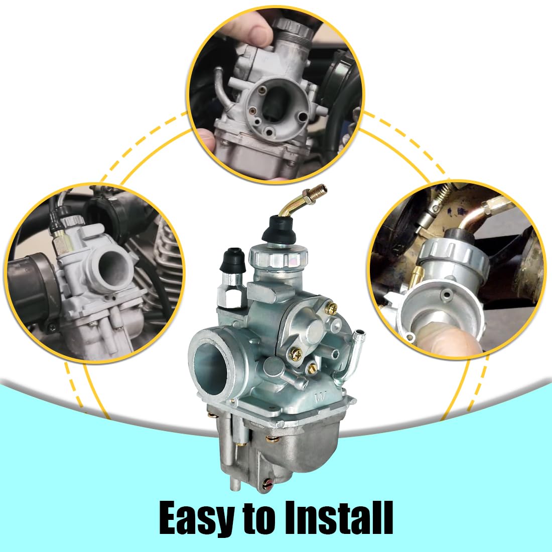 Oriental Power Carburetor for Yamaha TTR125 2000-2007, Model 1101, Includes Choke Plunger Kit