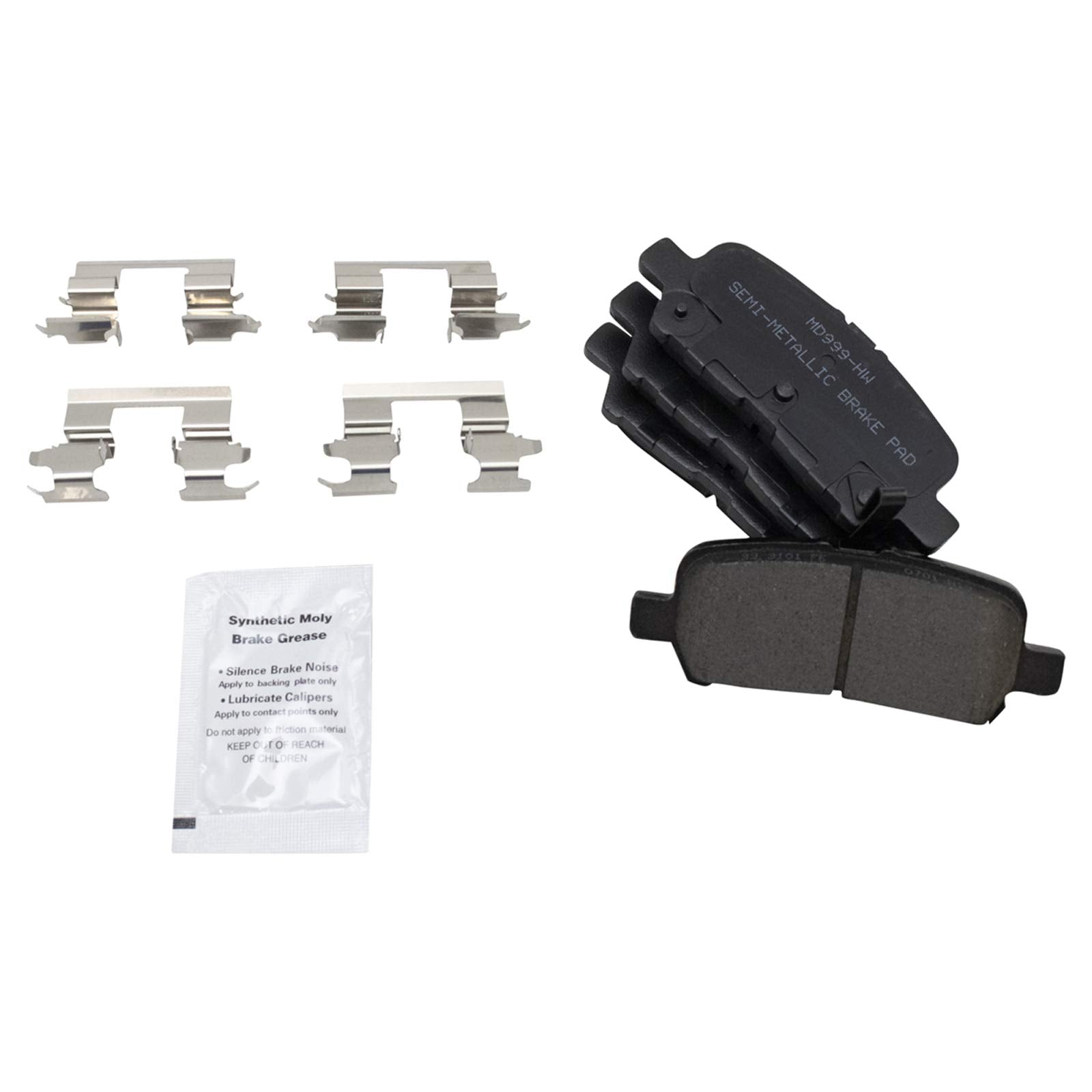 Trq Rear Brake Pad & Rotor Kit Brake Pads Brake Rotor Semi-Metallic Compatible With 2005-2009 Buick Lacrosse 2011-2013 Chevrolet