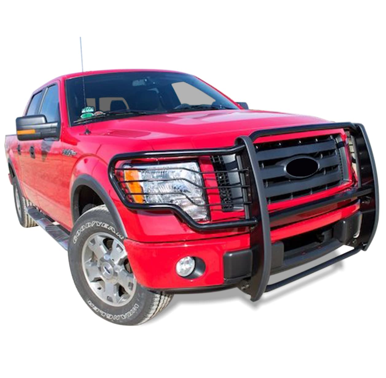 Black Horse Off Road Grille Brush Bumper Guard Modular Alloy Steel Extra Large Black Compatible with 2009-2014 Ford F-150 Model 17FP30MA