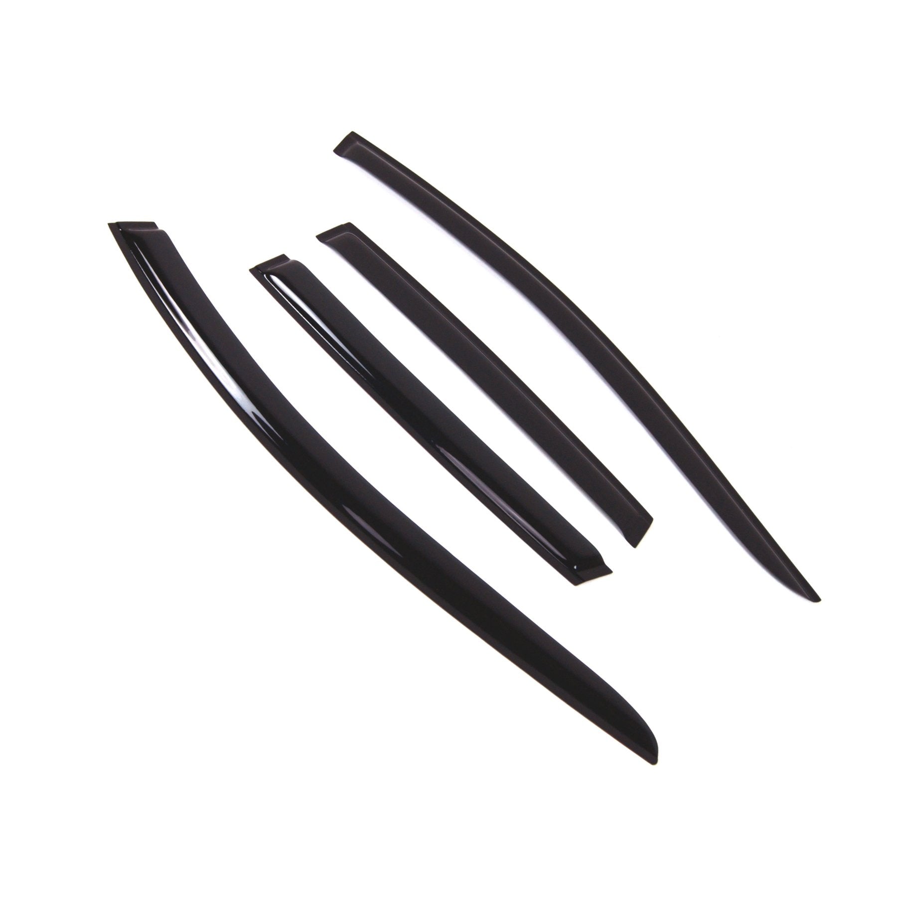 Tuningpros Wd2-633 Dark Smoke 4 Pcs Set Window Visor (Outside Mount) Deflector Rain Guard Compatible With 2013-2016 Ford Escape