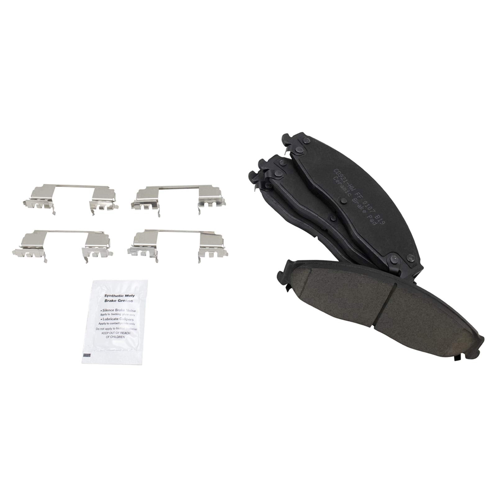 Trq Front Brake Pad & Rotor Kit Brake Pads Brake Rotor Ceramic Compatible With 2003-2007 Cadillac Cts