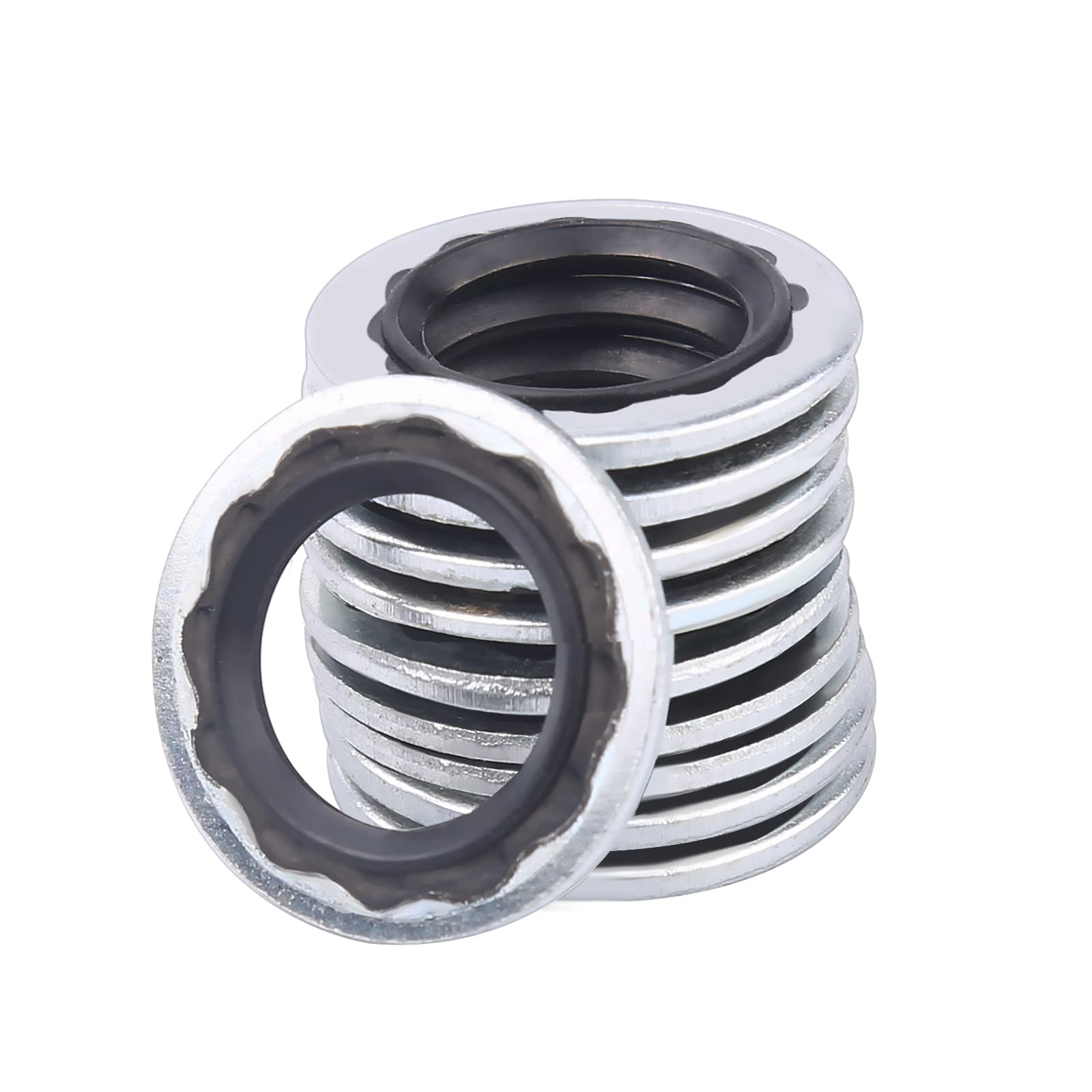 A/C System Compressor Gasket Seals Air Conditioning Compressor Port Seal Washer Kit 60 Pieces Gasket Bonded Seal Assortment