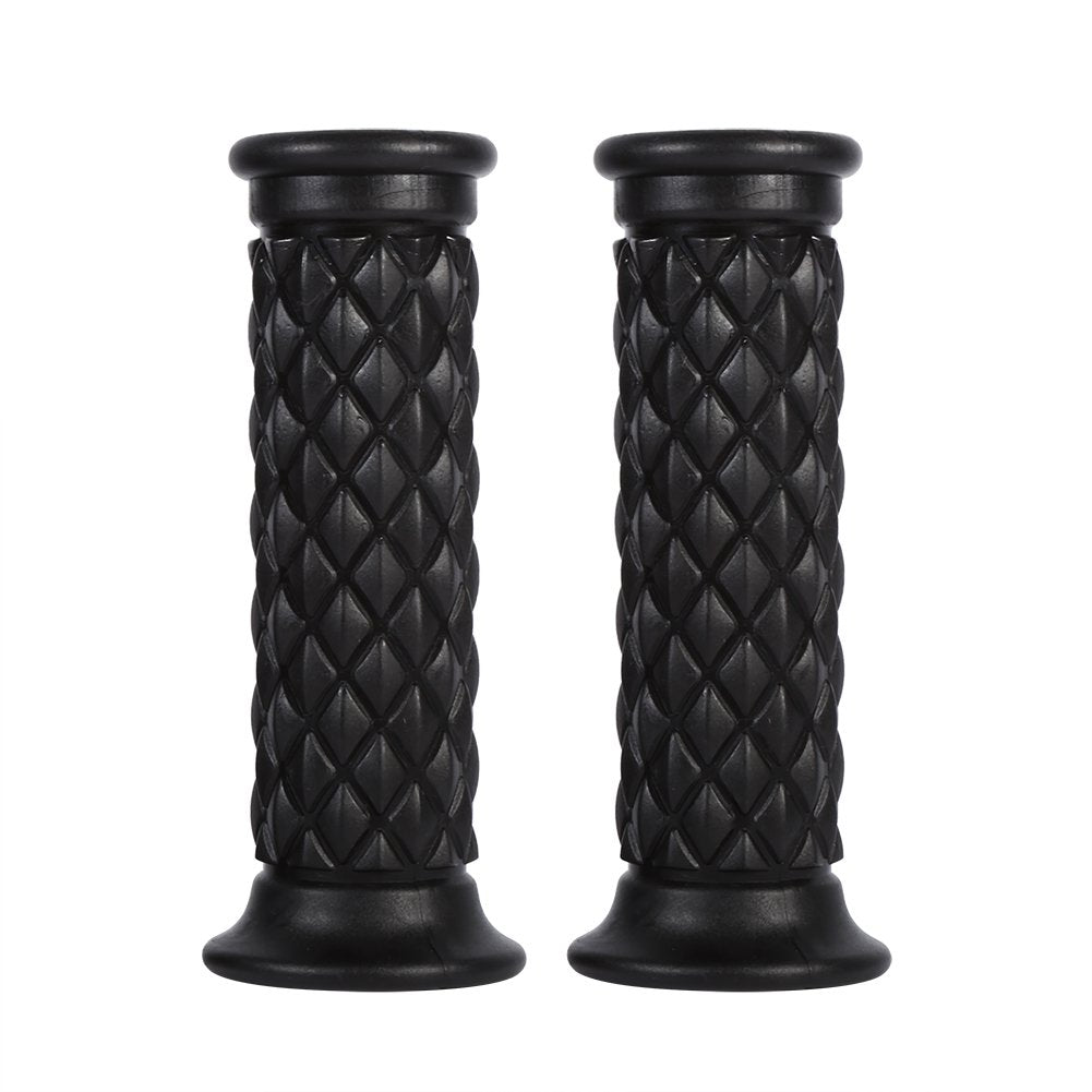 Anauto Motorcycle Handlebar Grips 1 Pair 7/8'' and 1'' Anti-Slip Rubber Motorcycle Handlebar Hand Grips 22mm Bar Open End Hot Un