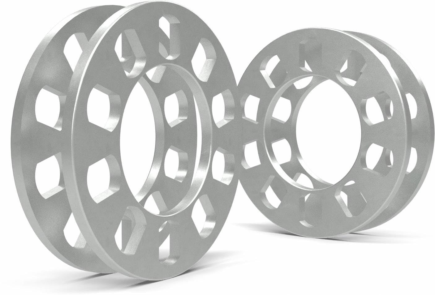 Wheel Accessories Parts 4 Pcs Die Cast Wheel Spacers 6Mm 1/4'' Thick Fits Bolt Patterns 5X4.25 5X110 5X112 5X4.5 5X115 5X120 5X4