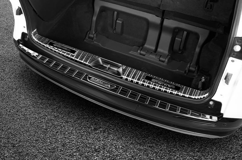 ERIDANUS Auto Accessories Fit for Toyota Sienna 2023 2022 2021 Rear Outside Bumper Sill Plate Guard Cover Trim (Black) Stainless