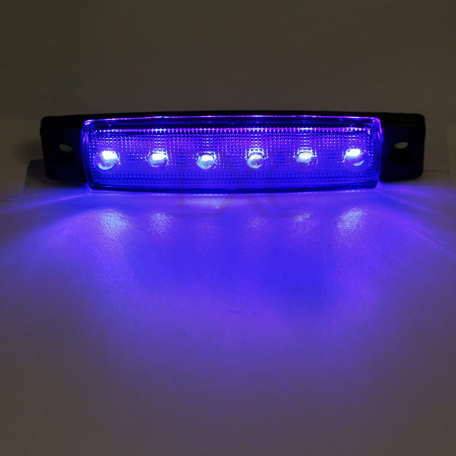 Fxc 10X 6 Led Clearence Truck Bus Trailer Side Marker Indicators Light, Waterproof Boat Interior Light, Boat Deck Stern Light 12