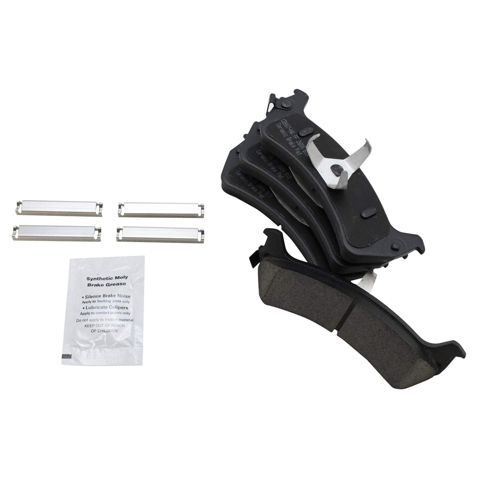 Trq Rear Brake Pad & Rotor Kit Brake Pads Brake Rotor Parking Brake Shoe Set Ceramic Compatible With 2000-2001 Ford Explorer 200