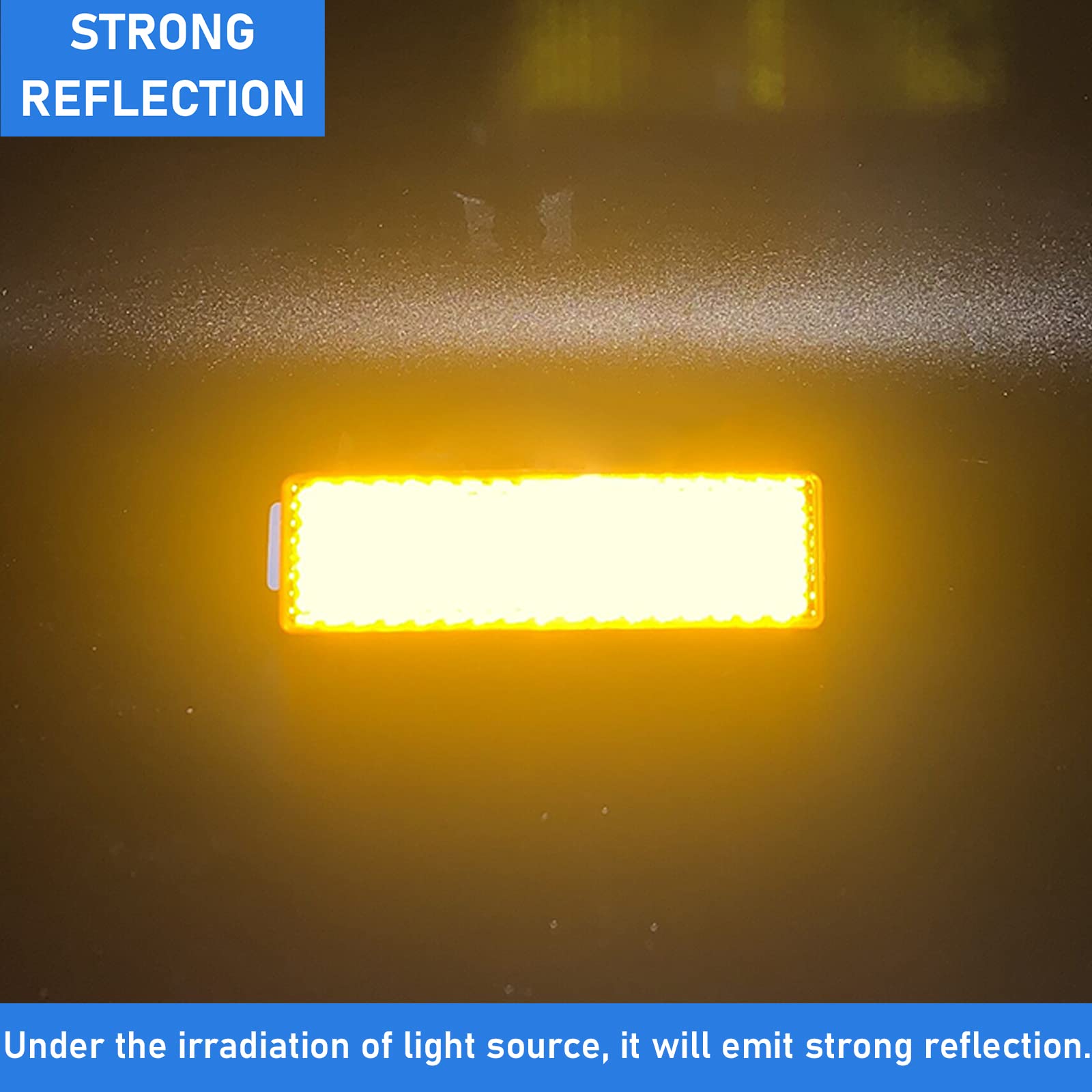 Reflector 76X22mm Self Adhesive Rectangle Safety Waterproof Stick on for Driveway Mailbox Trailer
