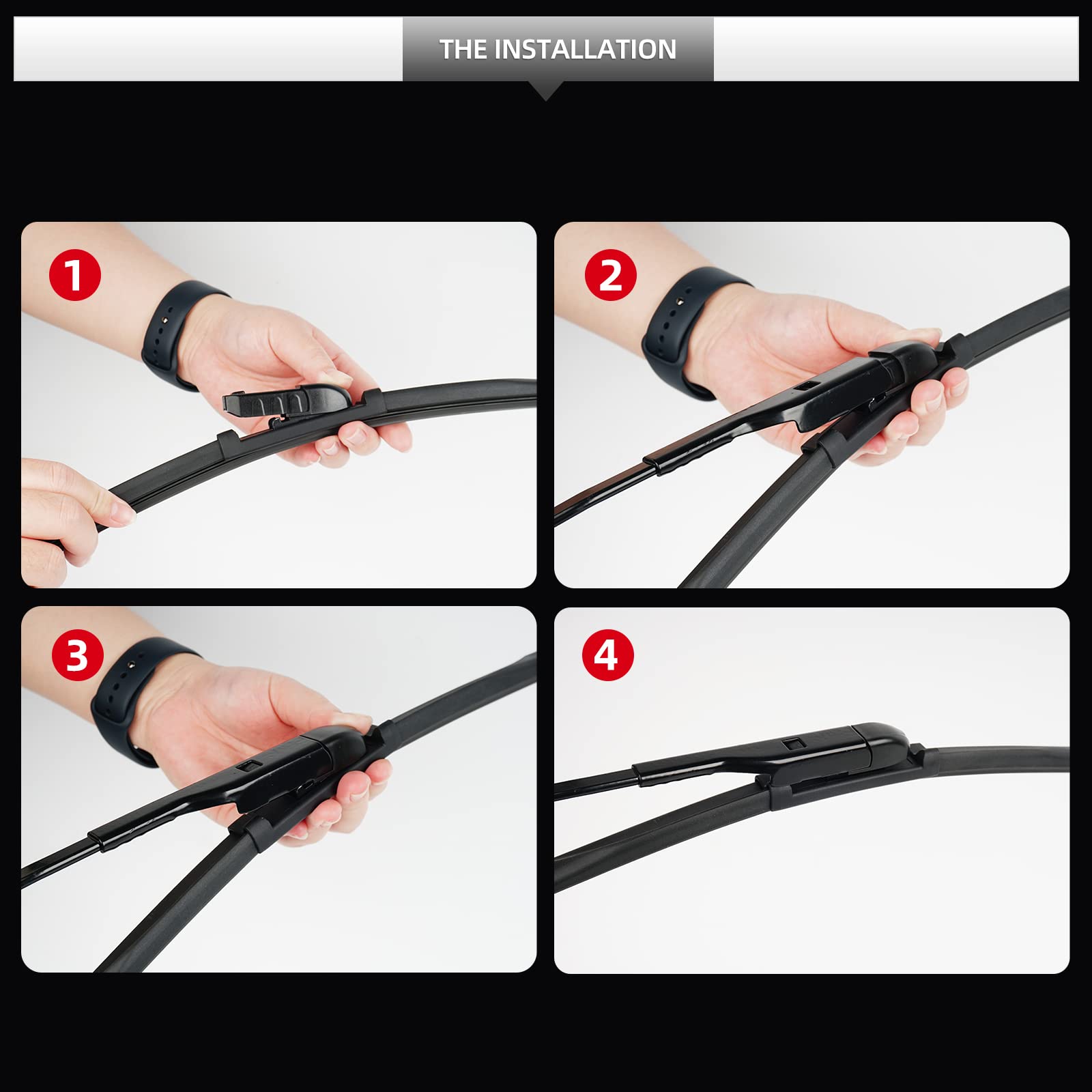 GARDIMU Replacement for Volkswagen Taos 2022 2023 2024 Windshield Wiper Blade, 3 Pieces of Car Front and Rear Window Wiper Blade