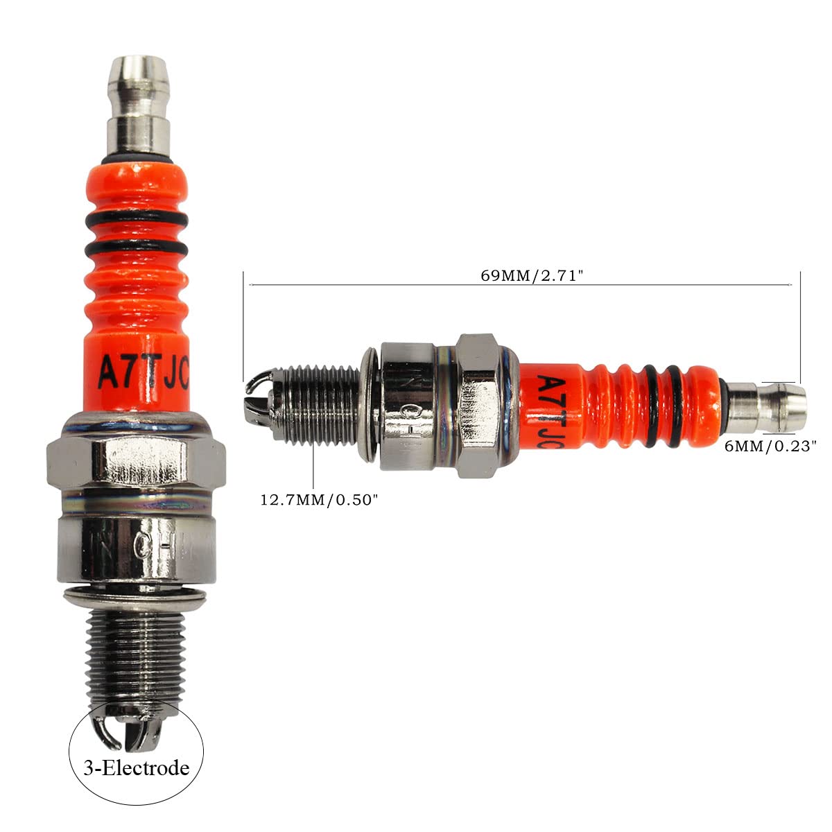 PRO BAT High Performance Ignition Coil & Spark Plug for GY6 Scooter, Go Kart, ATV, Dune Buggy - Model PR-ICoil03