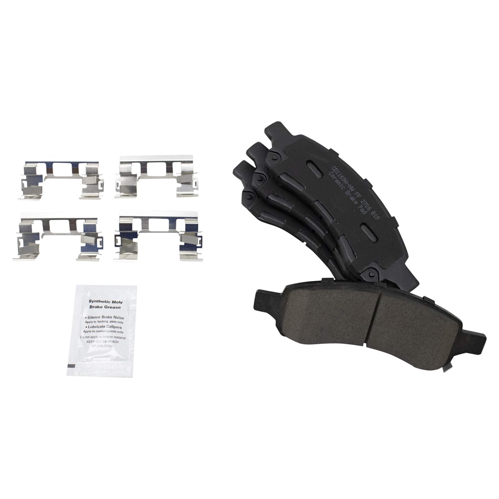 Trq Front Brake Pad & Rotor Kit Brake Pads Brake Rotor Ceramic Compatible With 2008-2017 Buick Enclave 2009-2017 Chevrolet Trave